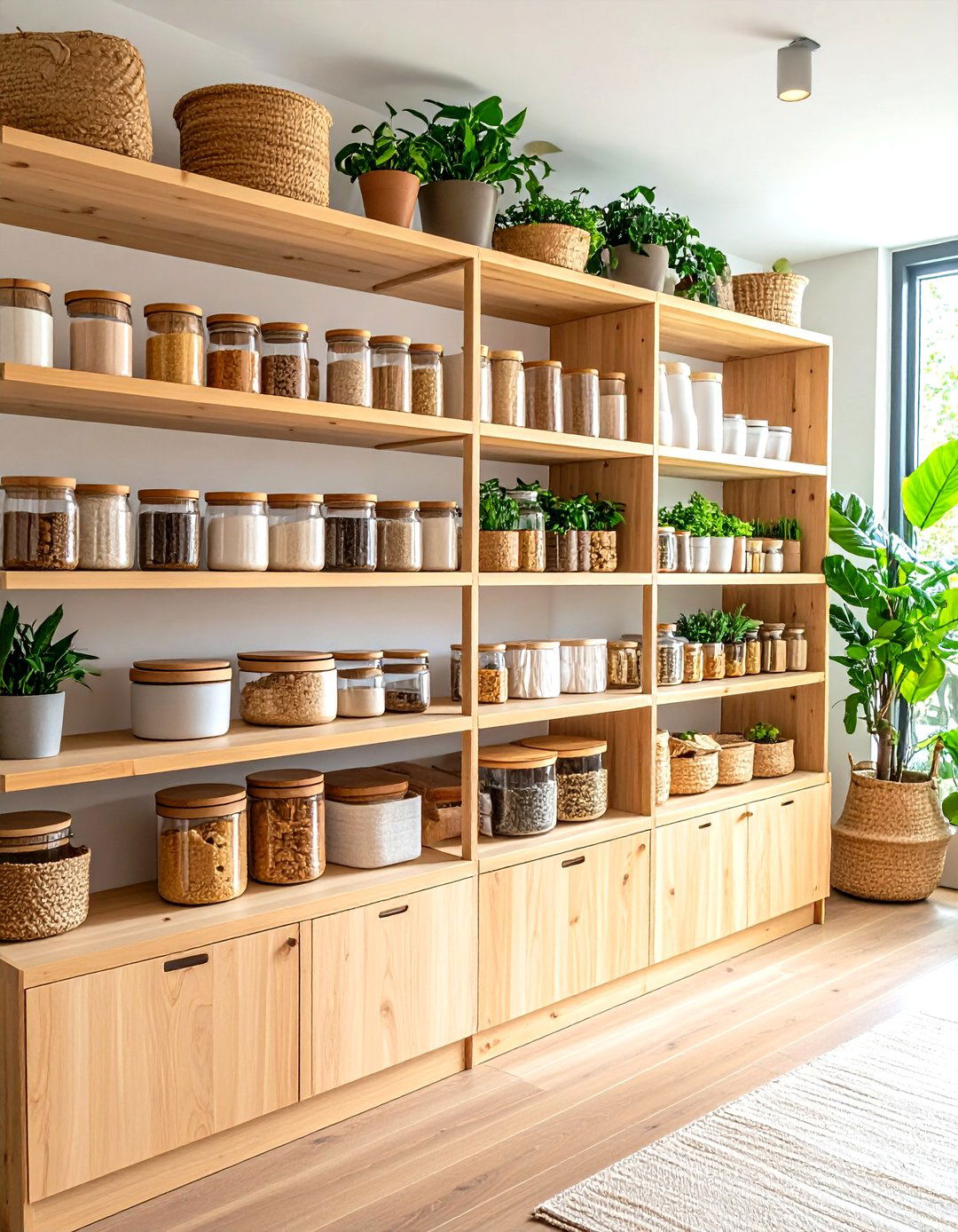 Bamboo Sustainable Pantry Shelving - 20 Pantry Shelving Ideas