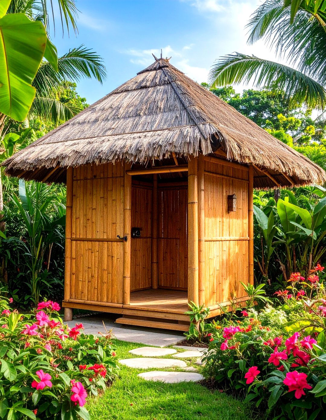 Bamboo Tropical Pavilion Outhouse Design - 20 Outhouse Design Ideas