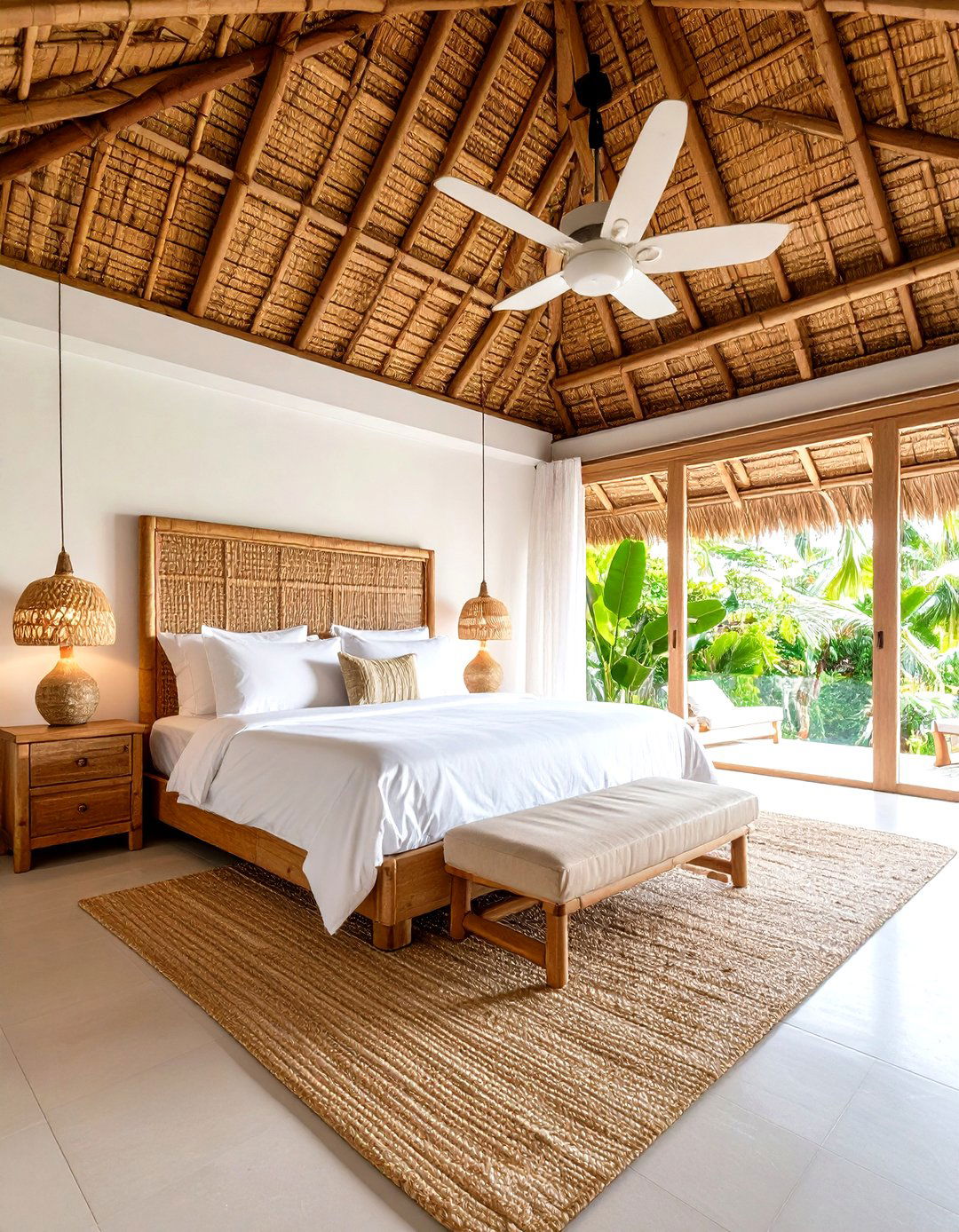 Bamboo Tropical Tray Ceiling - 20 tray ceiling ideas