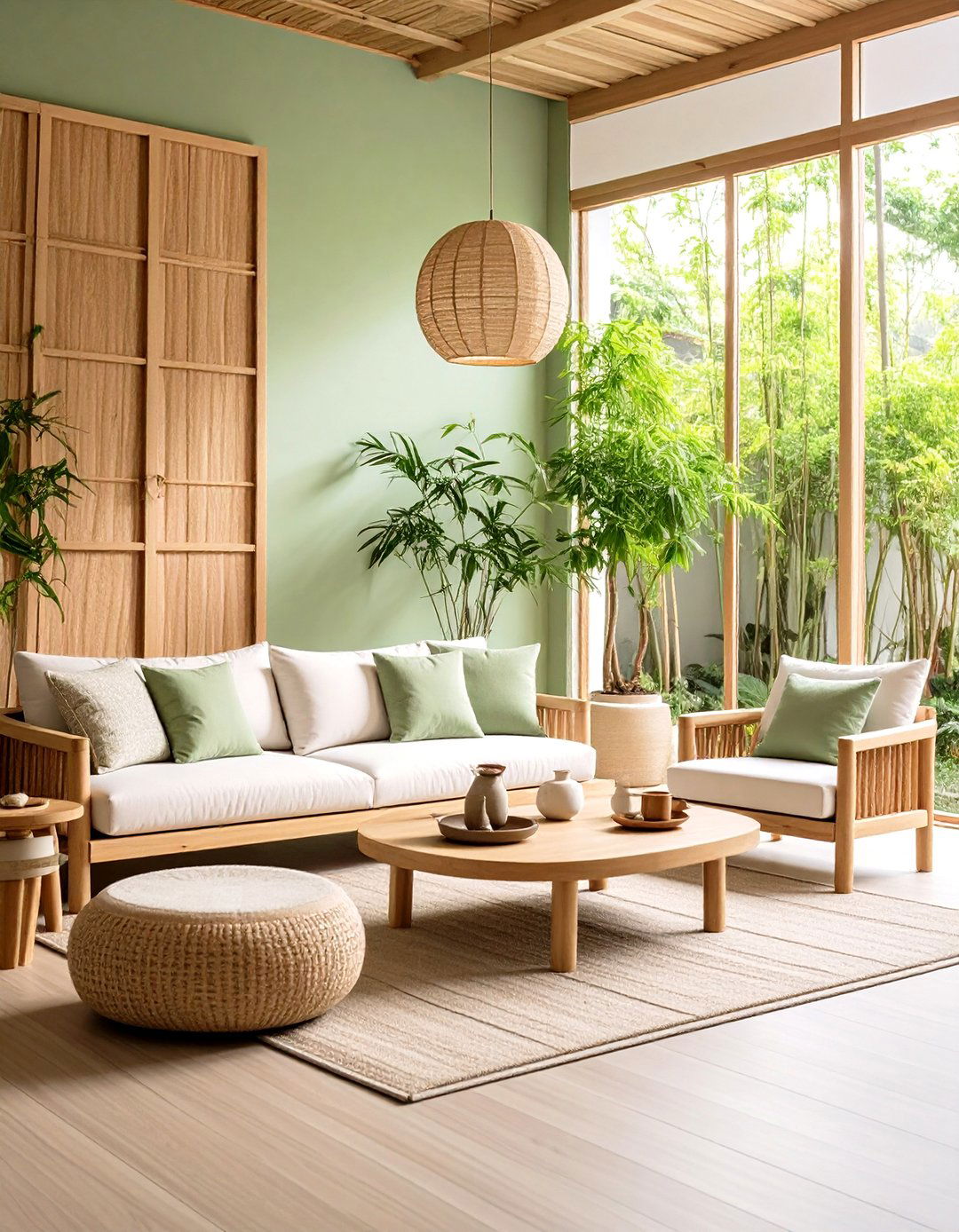 Bamboo Zen Tropical Living Room - 20 Tropical Living Room Ideas