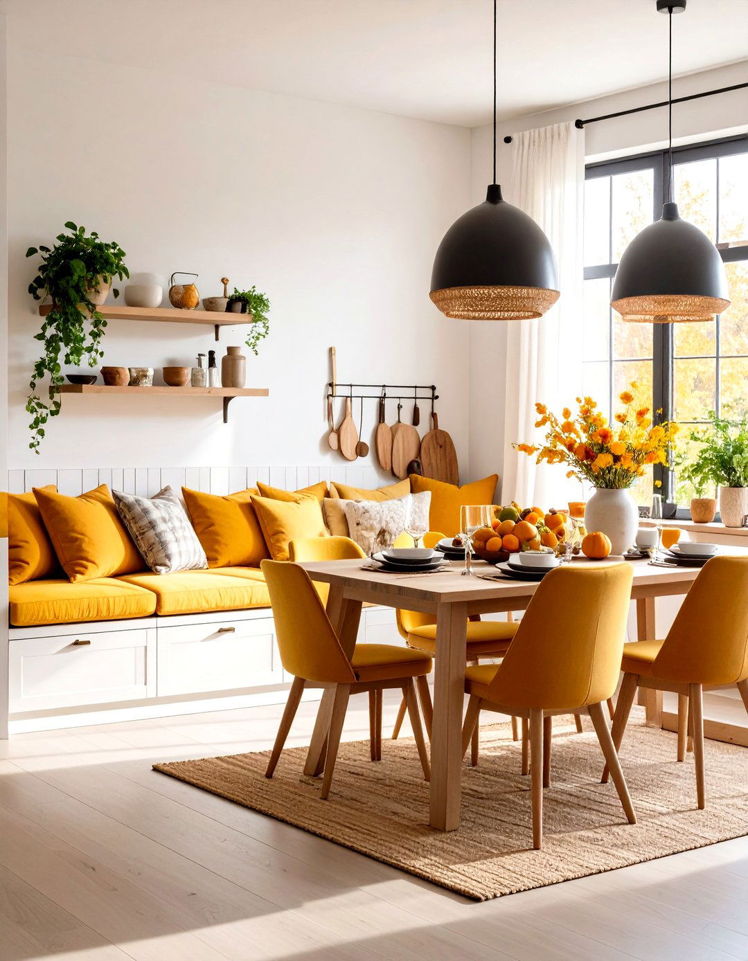 Banquette Back Dining Perch - 20 Half Wall Ideas