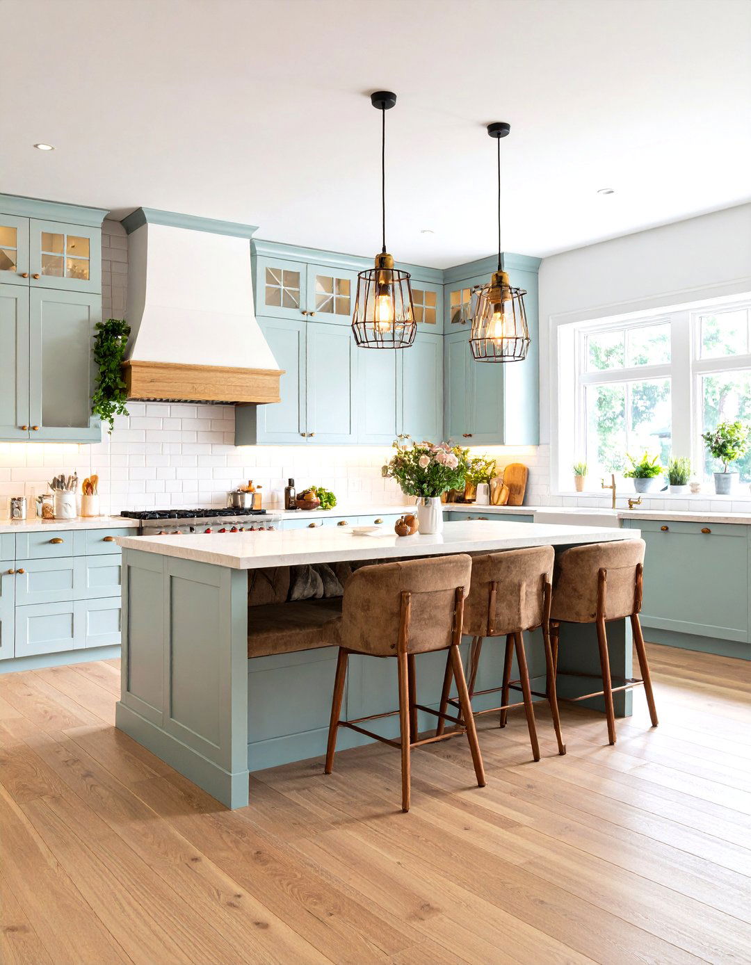 Banquette Seating Creates a Kitchen Nook - 20 Cozy Kitchen Ideas