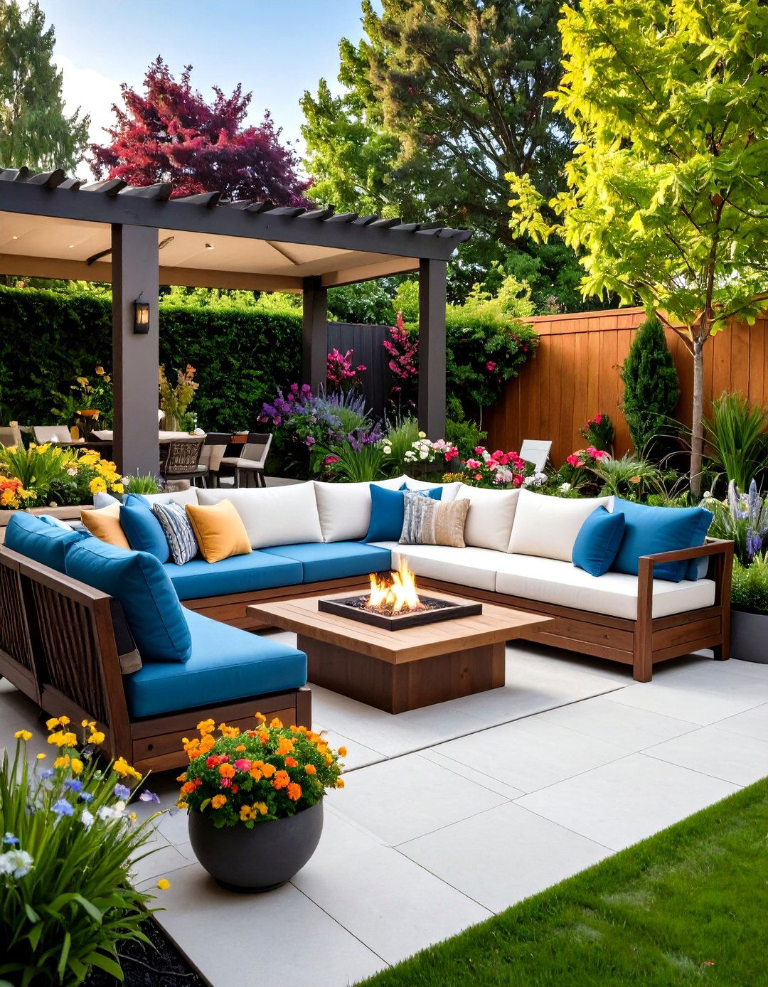 Banquette Style Outdoor Living Room - 20 Outdoor Living Room Ideas