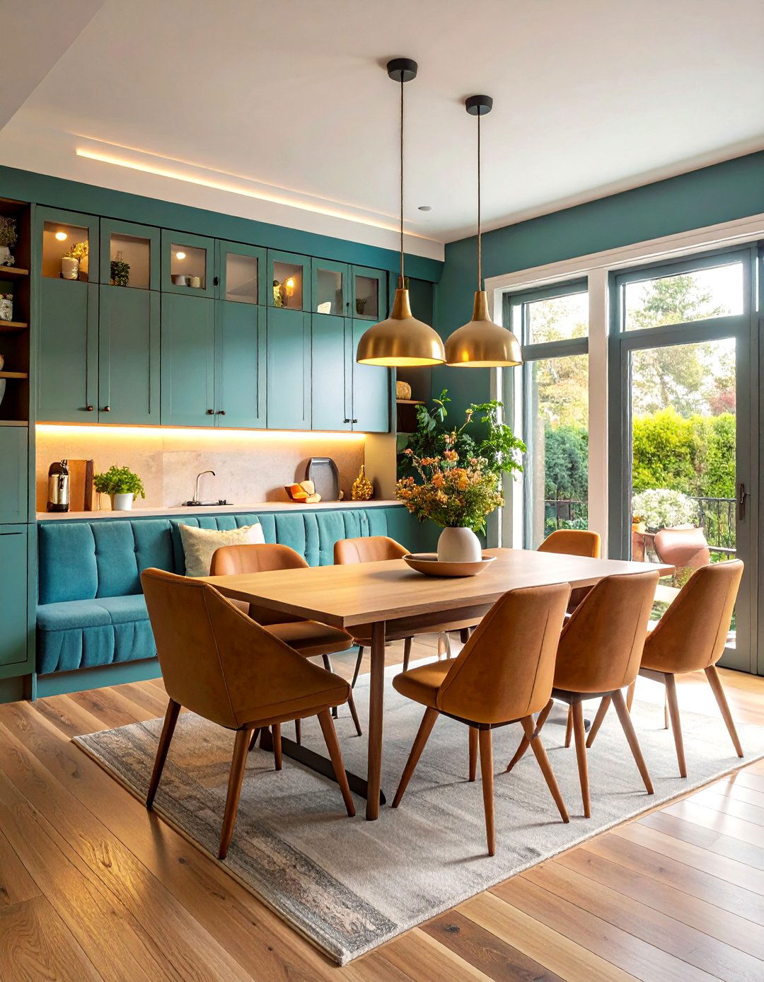 Banquette Wrapped Dining Nook Cabinets for Hidden Storage - 20 Floor to Ceiling Cabinets Ideas
