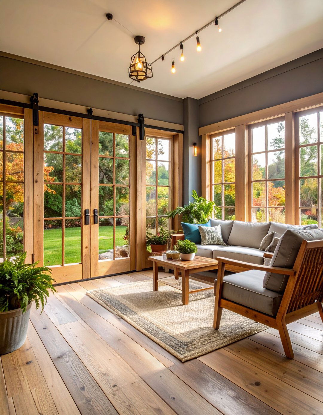 Barn Door Entryways to Define a Sunroom - 20 Rustic Sunroom Ideas