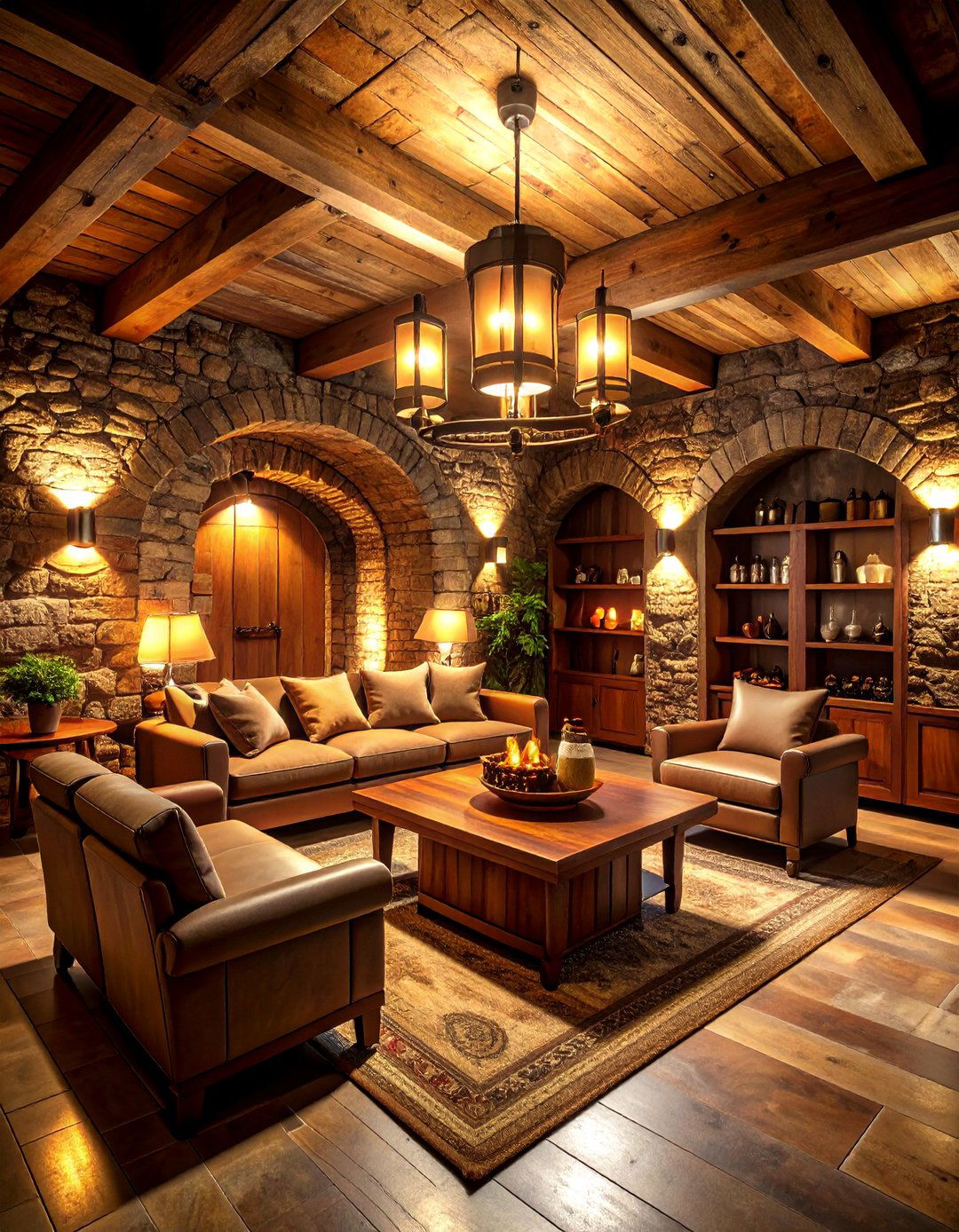 Basement Cigar Room Cave with Intimate Atmosphere - 20 Cigar Room Ideas