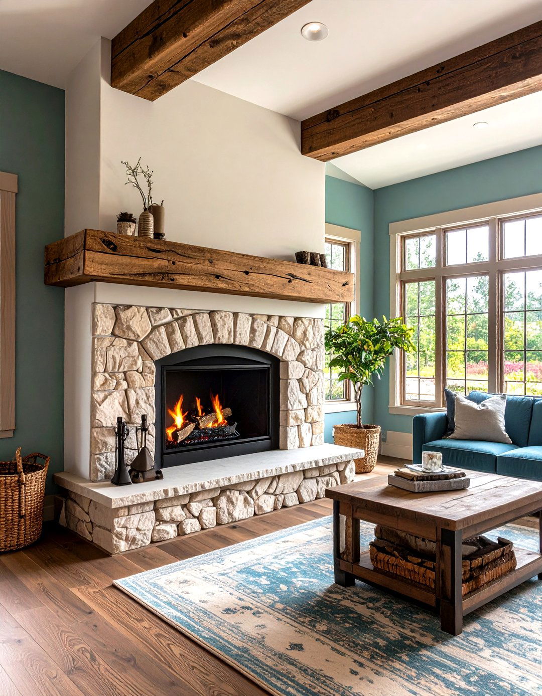 Basement Fireplace Media Wall - 20 Basement Fireplace Ideas