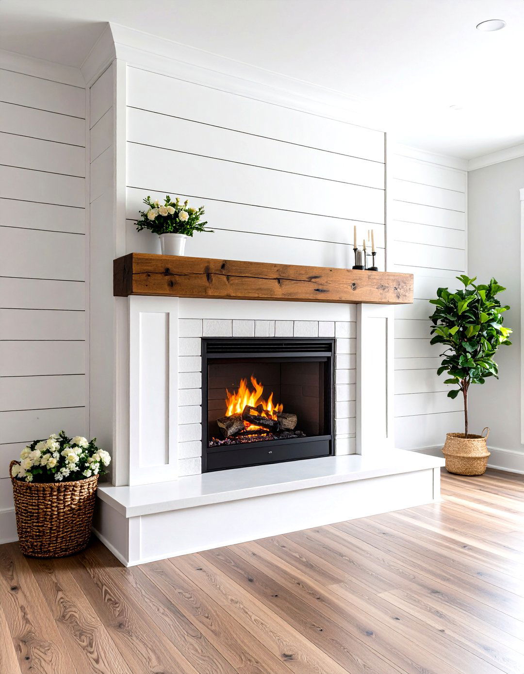 Basement Fireplace with Natural Stone Floor to Ceiling - 20 Basement Fireplace Ideas