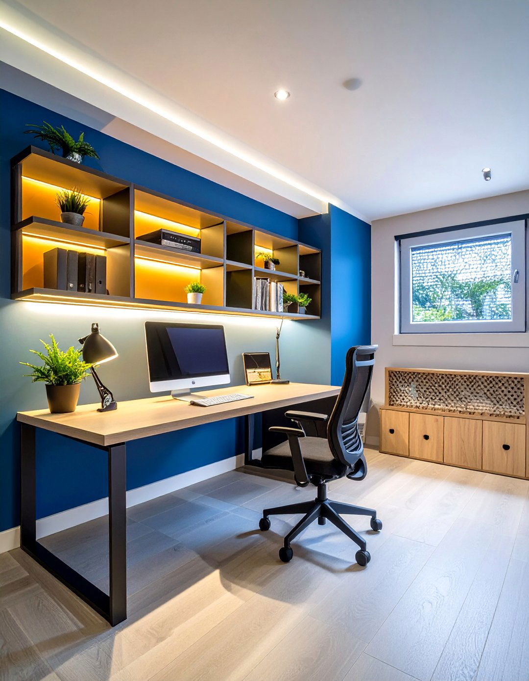 Basement Home Office and Workspace - 20 Basement Ideas