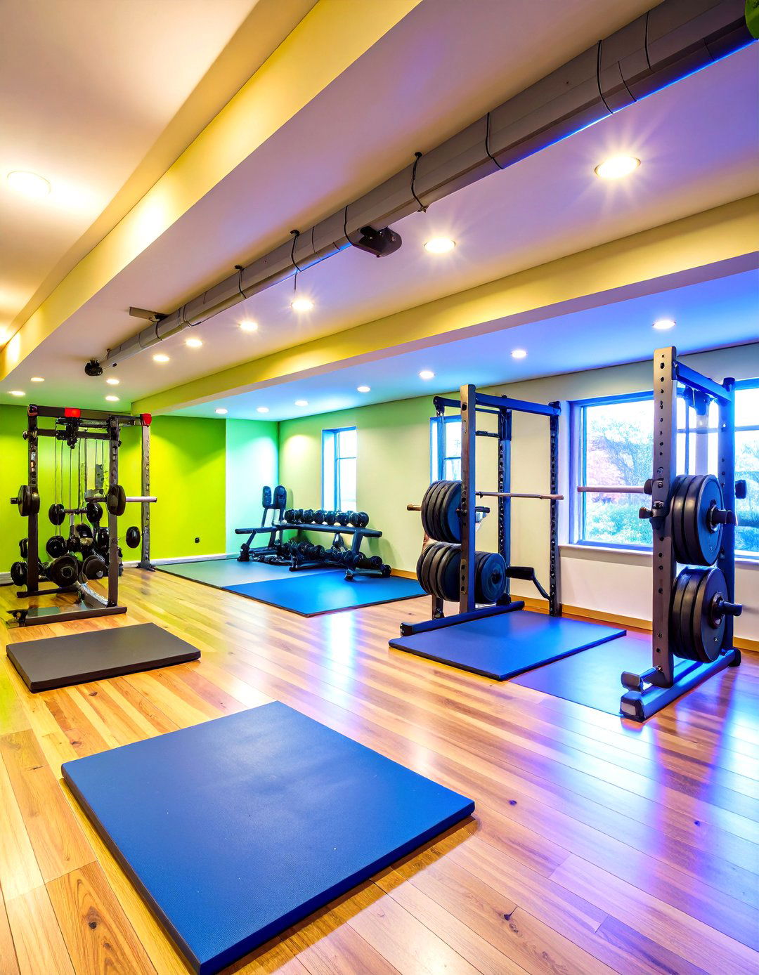 Basement Strength Training Home Gym Cave - 20 Home Gym Ideas