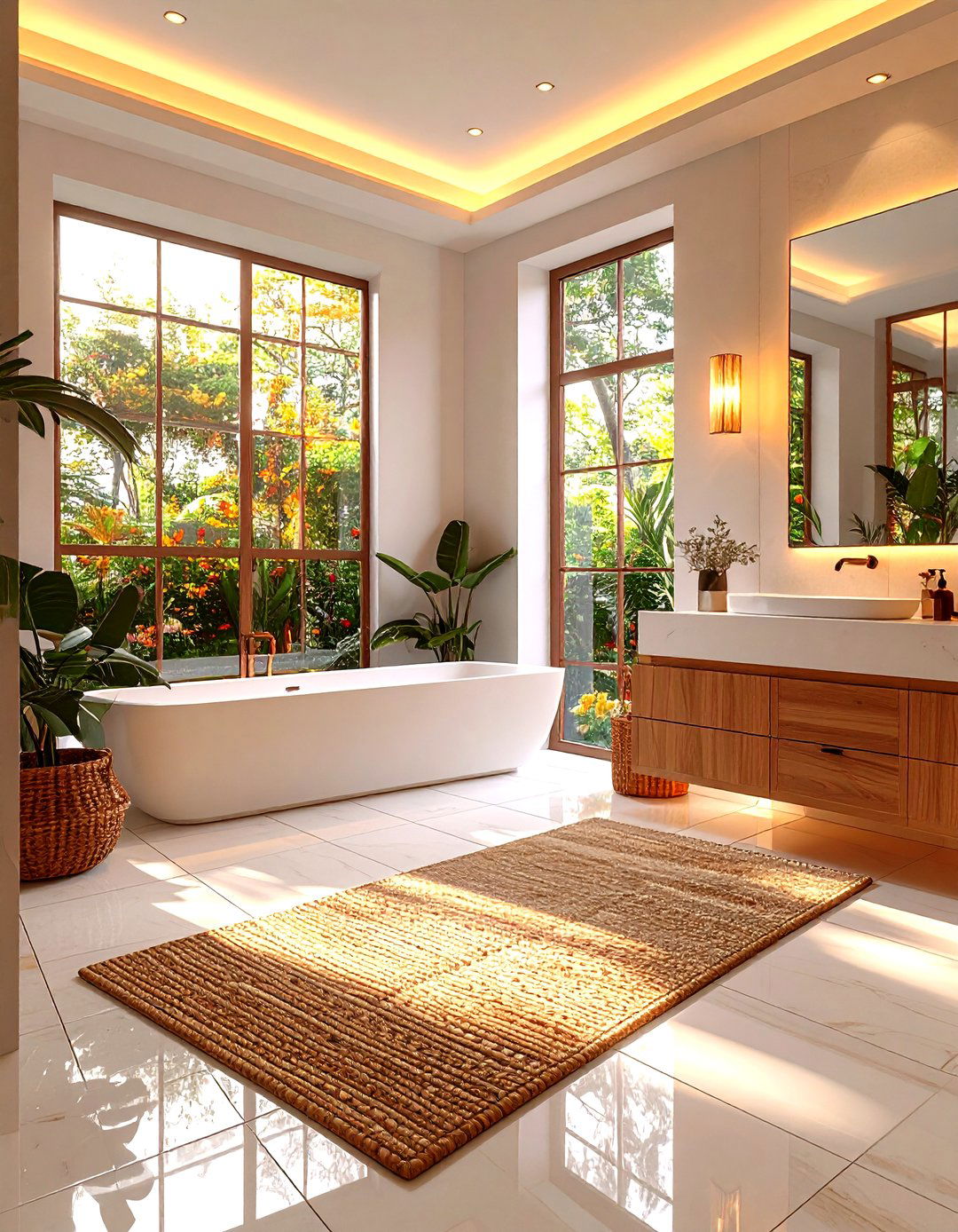 Basket Weave Pattern Powder Room Floor Tile - 20 Powder Room Floor Tile Ideas