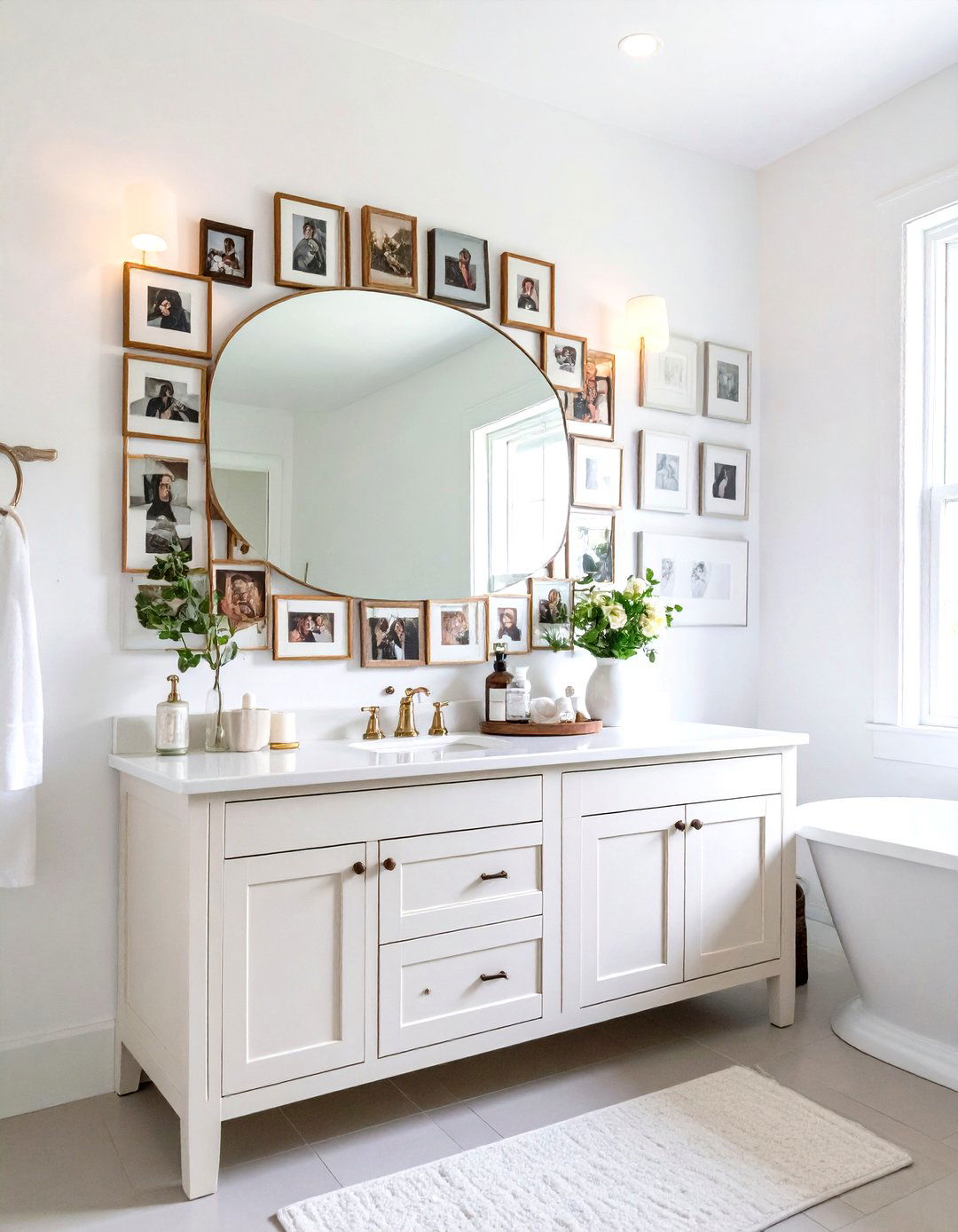 Bathroom Mirror Photo Display - 20 Photo Display Ideas