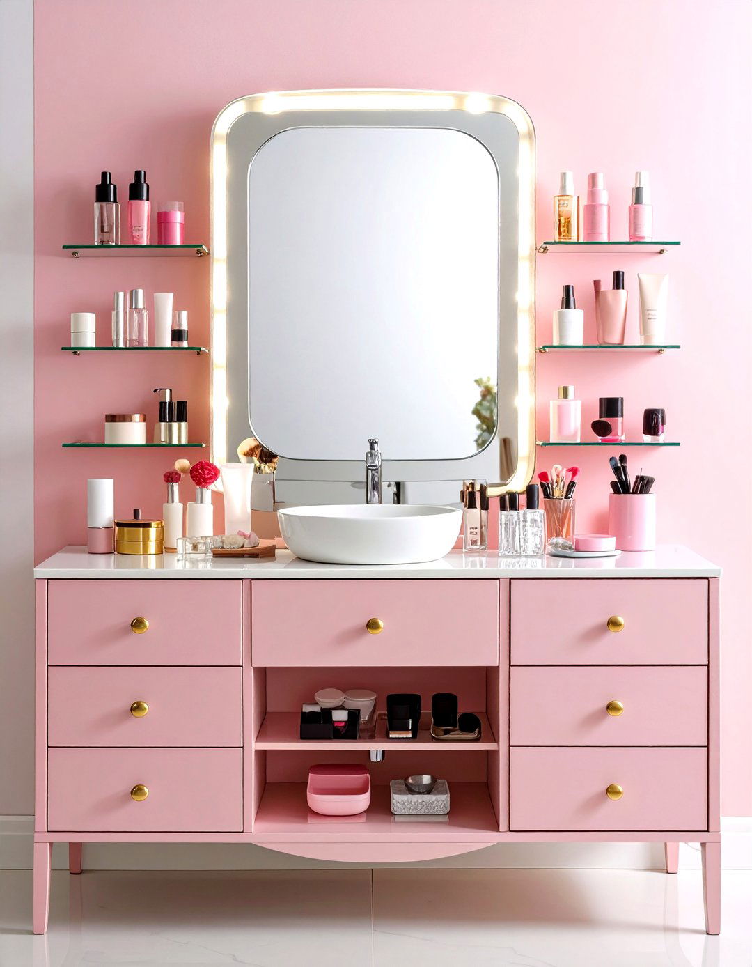 Bathroom Vanity Makeup Niche - 20 Wall Niche Ideas