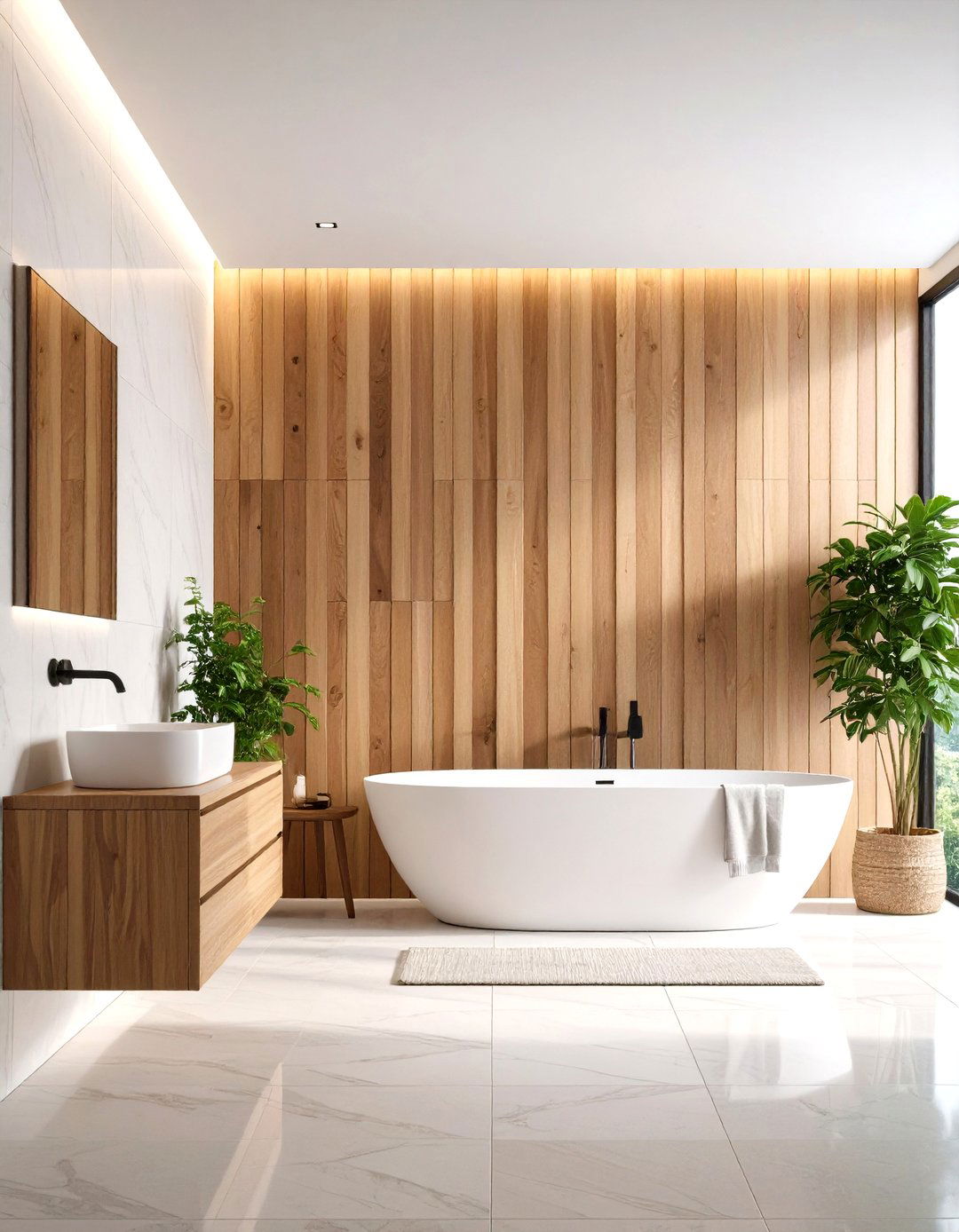 Bathroom Wood Slat Accent Wall - 20 Wood Slat Accent Wall Ideas