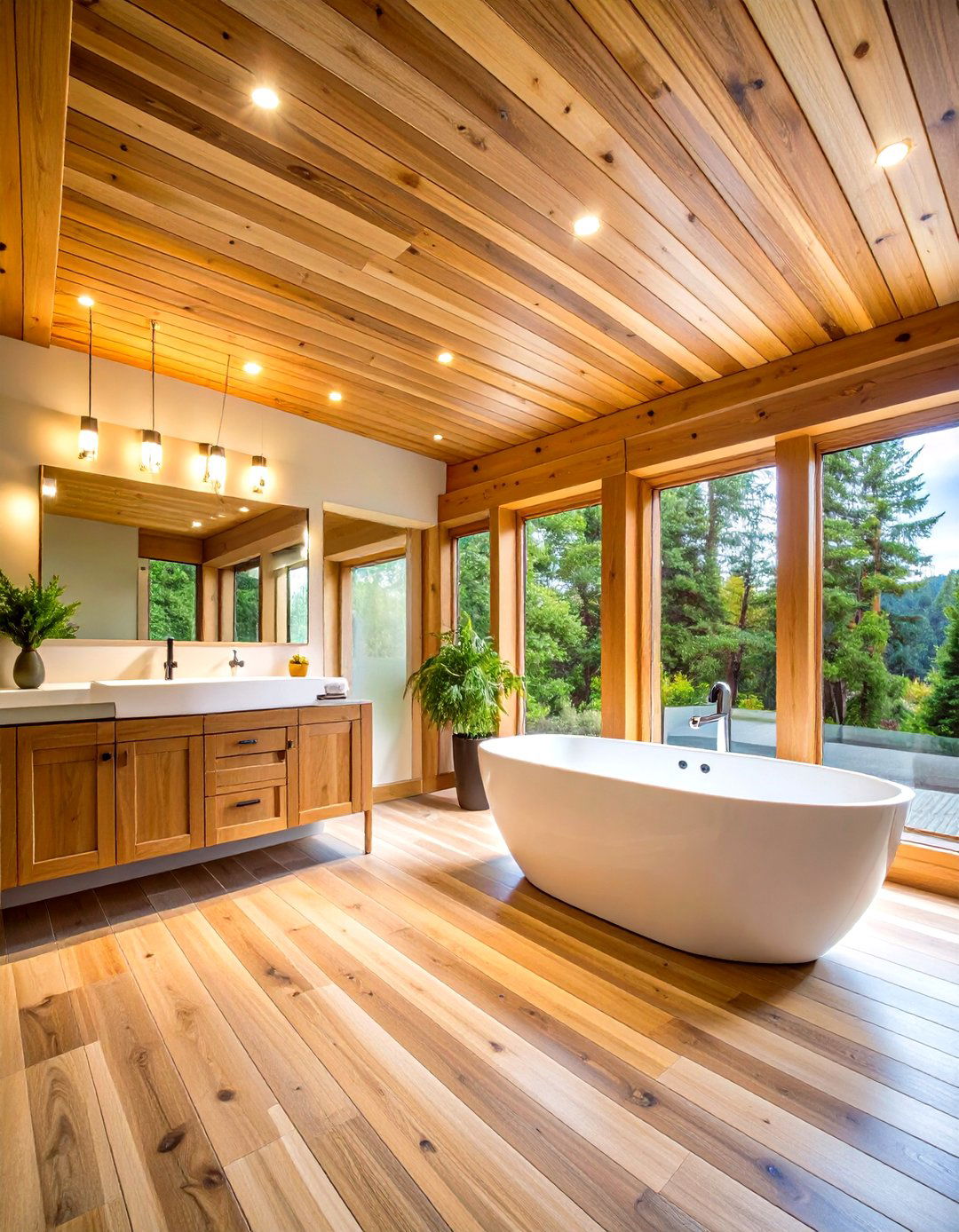 Bathroom Wood Slat Ceiling for Spa Like Luxury - 20 Wood Slat Ceiling Ideas