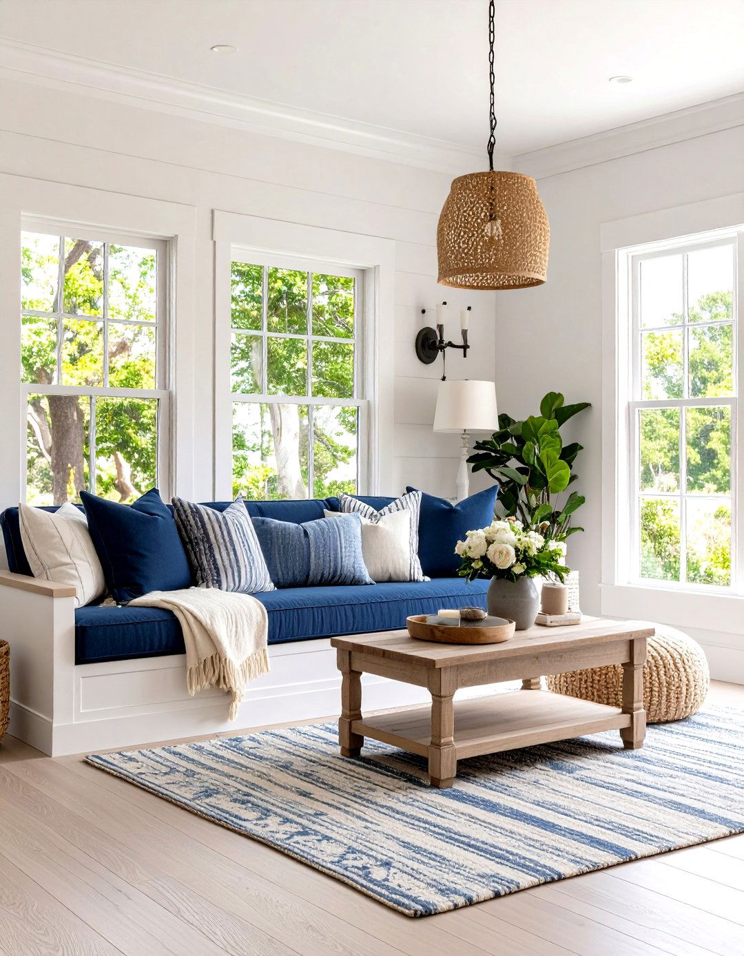 Bay Window Reading Nook Charms the Hamptons Living Room - 20 Hamptons Living Room Ideas