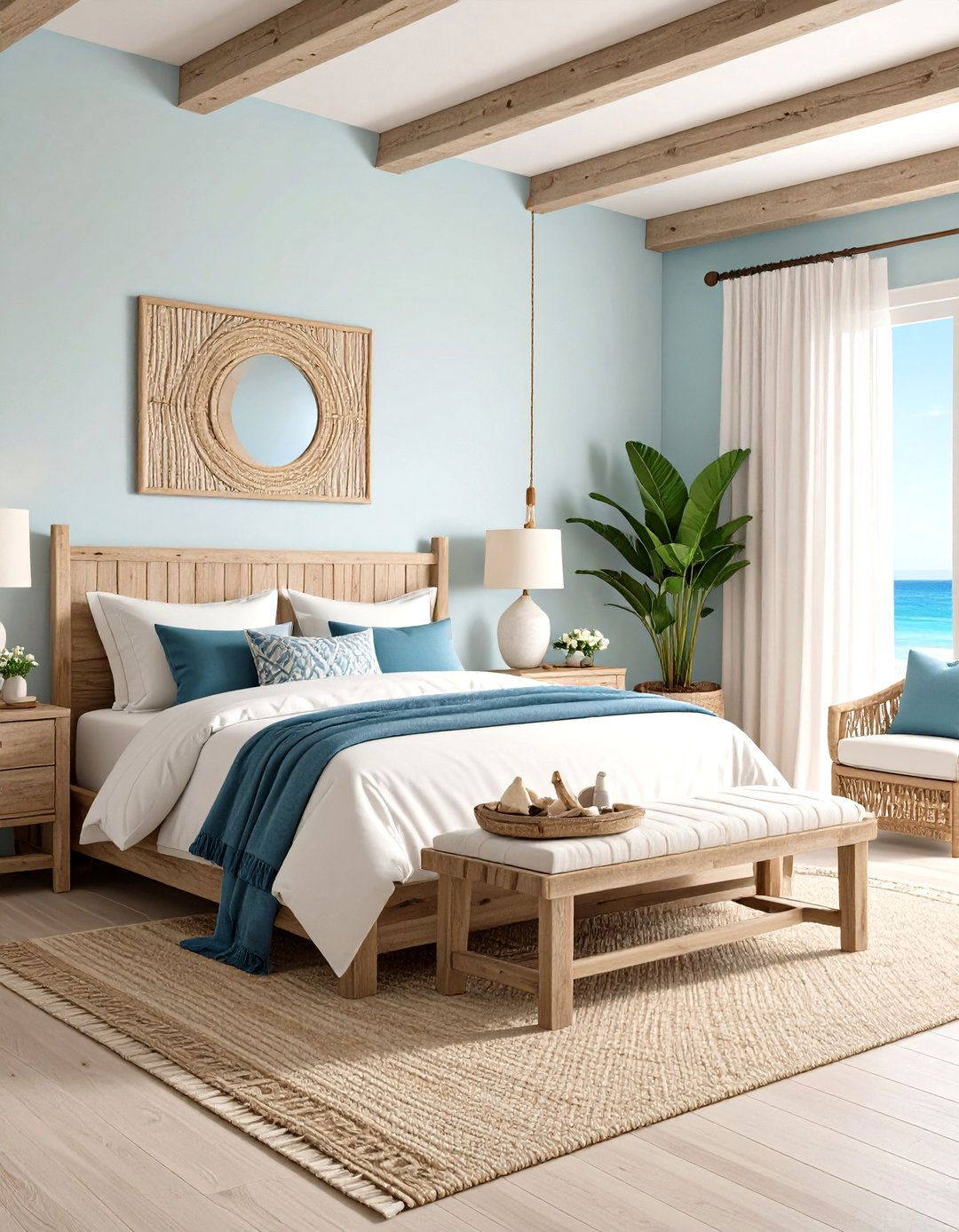 Beach Cottage Driftwood Tropical Bedroom - 20 Tropical Bedroom Ideas