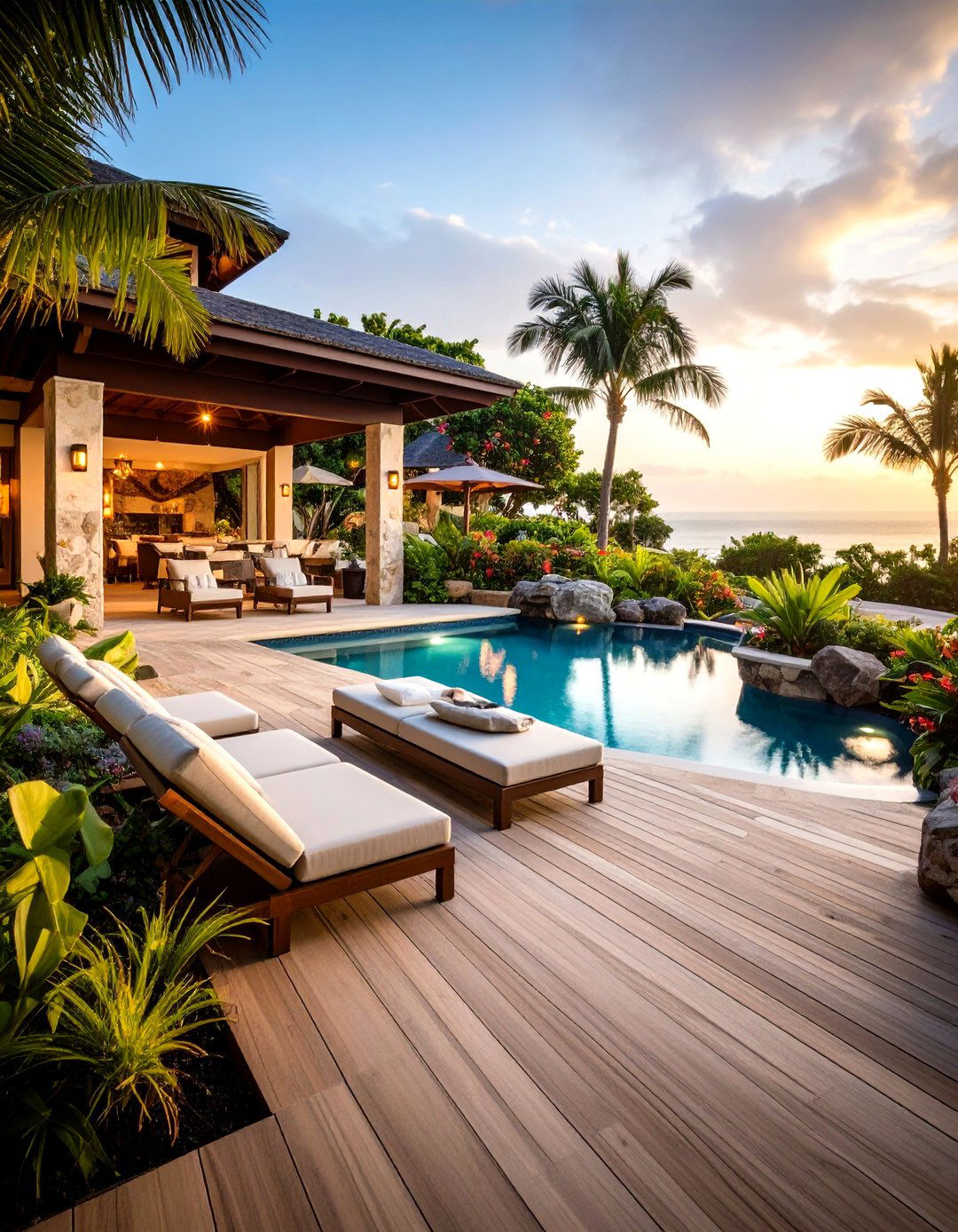 Beach Entry Pool Deck with Gradual Slope Design - 20 Pool Deck Ideas