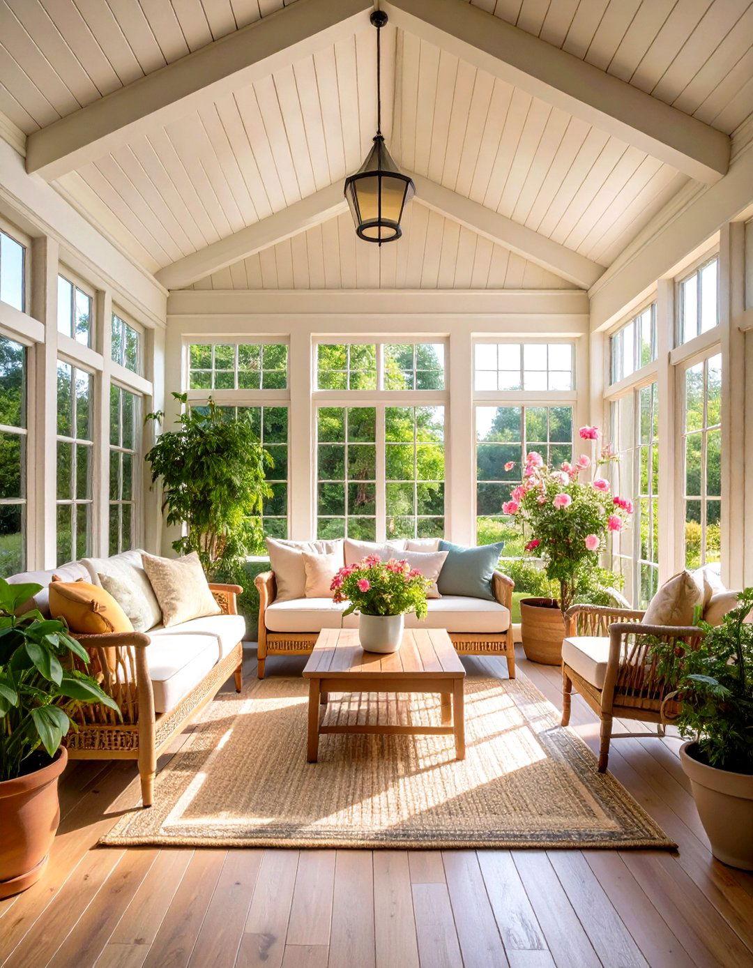 Beadboard Ceiling - 20 Sunroom Ceiling Ideas