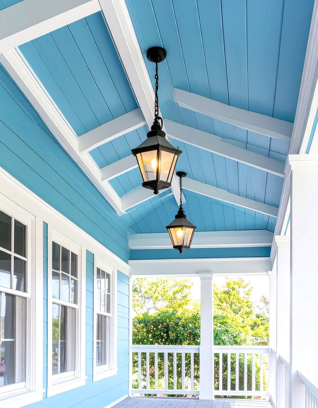 Beadboard Cottage Patio Ceiling - 20 patio ceiling ideas