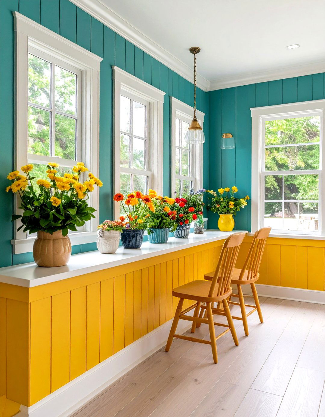 Beadboard Rustic Wainscoting with Natural Finish - 20 Rustic Wainscoting Ideas