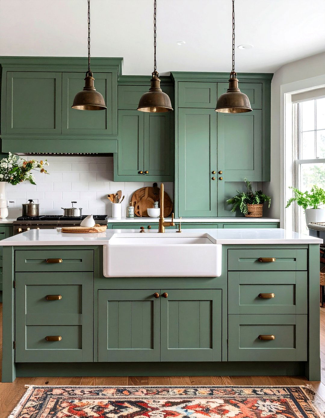 Beadboard Sage Green Cabinets - 20 Rustic Sage Green Kitchen Cabinets