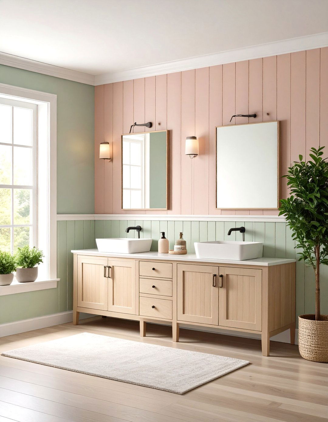 Beadboard Wainscoting for Cottage Charm - 20 Powder Room Wainscoting Ideas