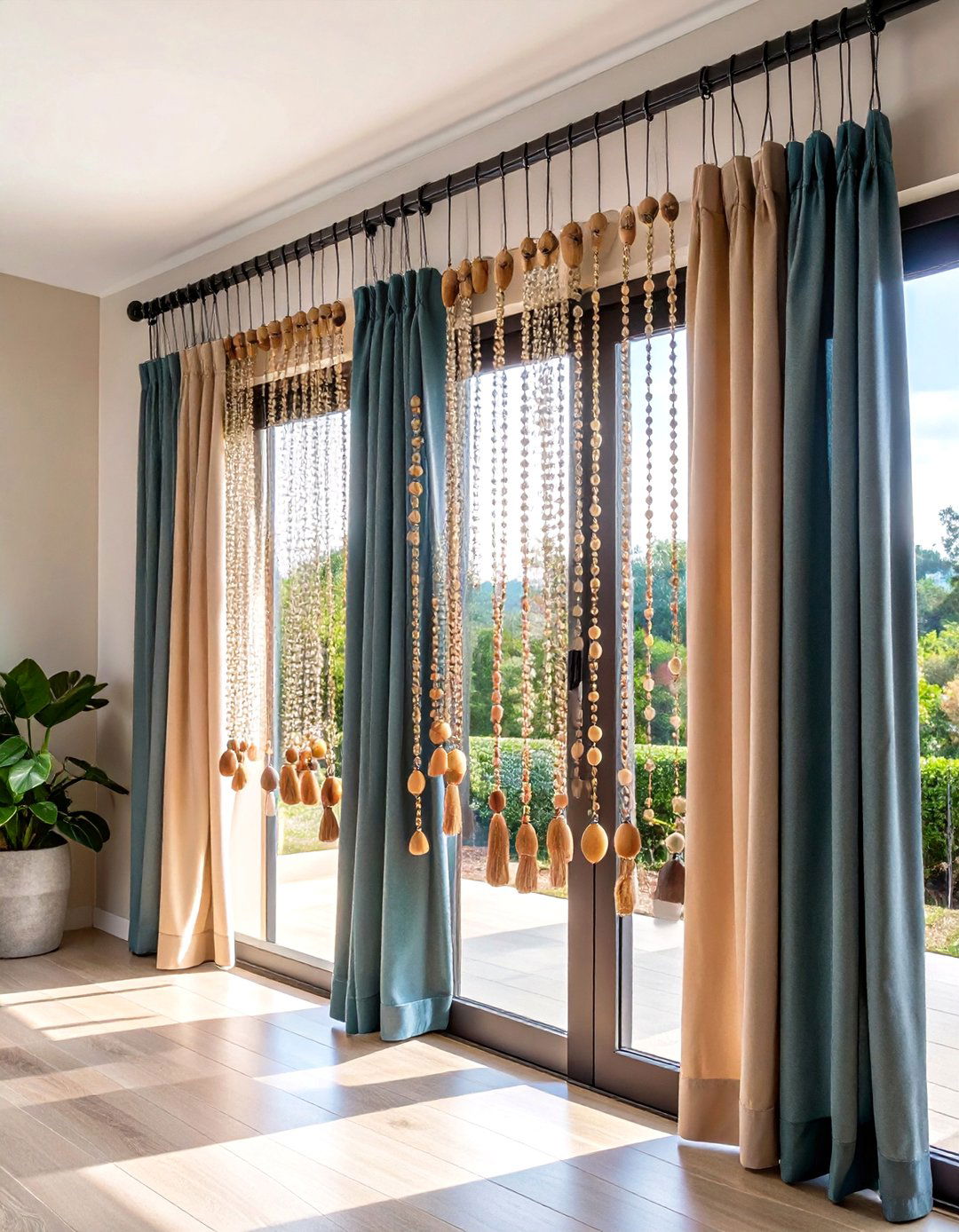 Beaded Curtain Panels - 20 Sliding Door Curtain Ideas