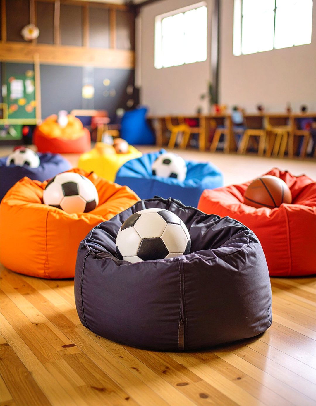 Beanbag Ball Chairs - 20 Sports Nursery Ideas