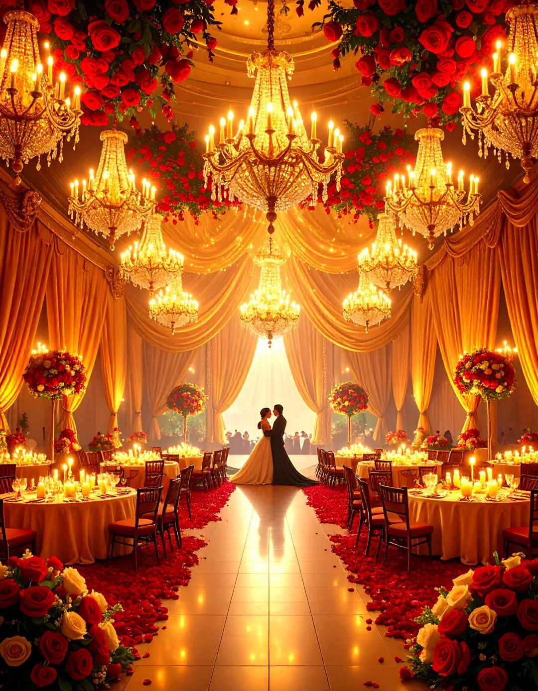 Beauty and the Beast Ballroom Reception Disney Wedding Elegance - 20 Disney Wedding Ideas