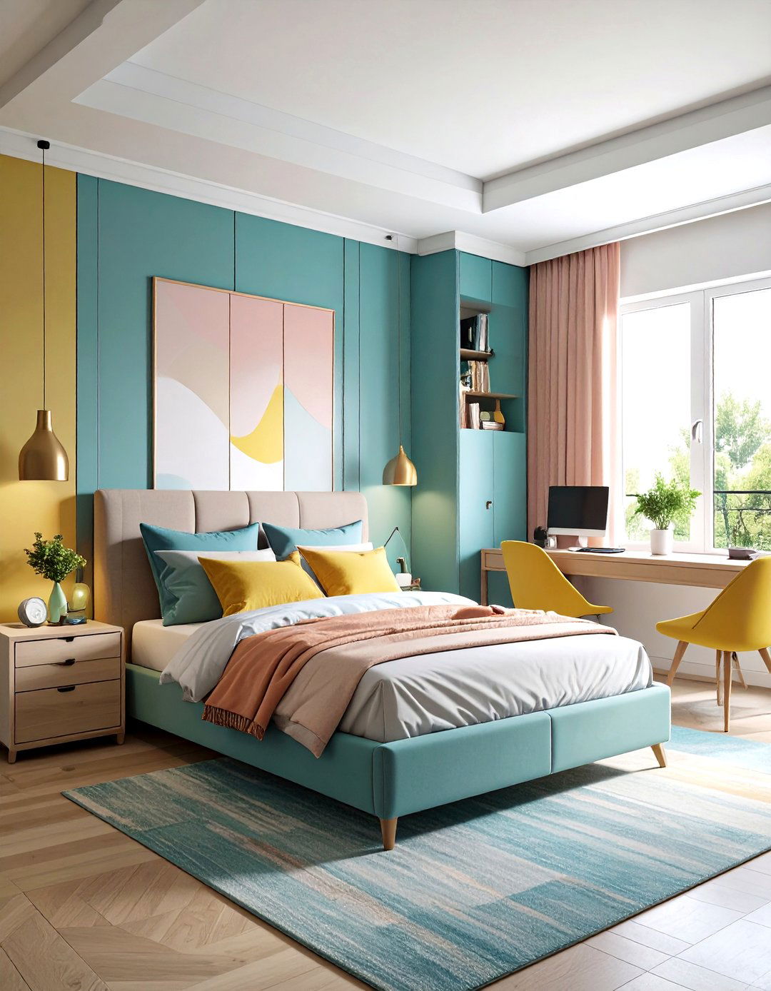 Bedroom Office Room Decorating with Dual Functionality - 20 Room Decorating Ideas
