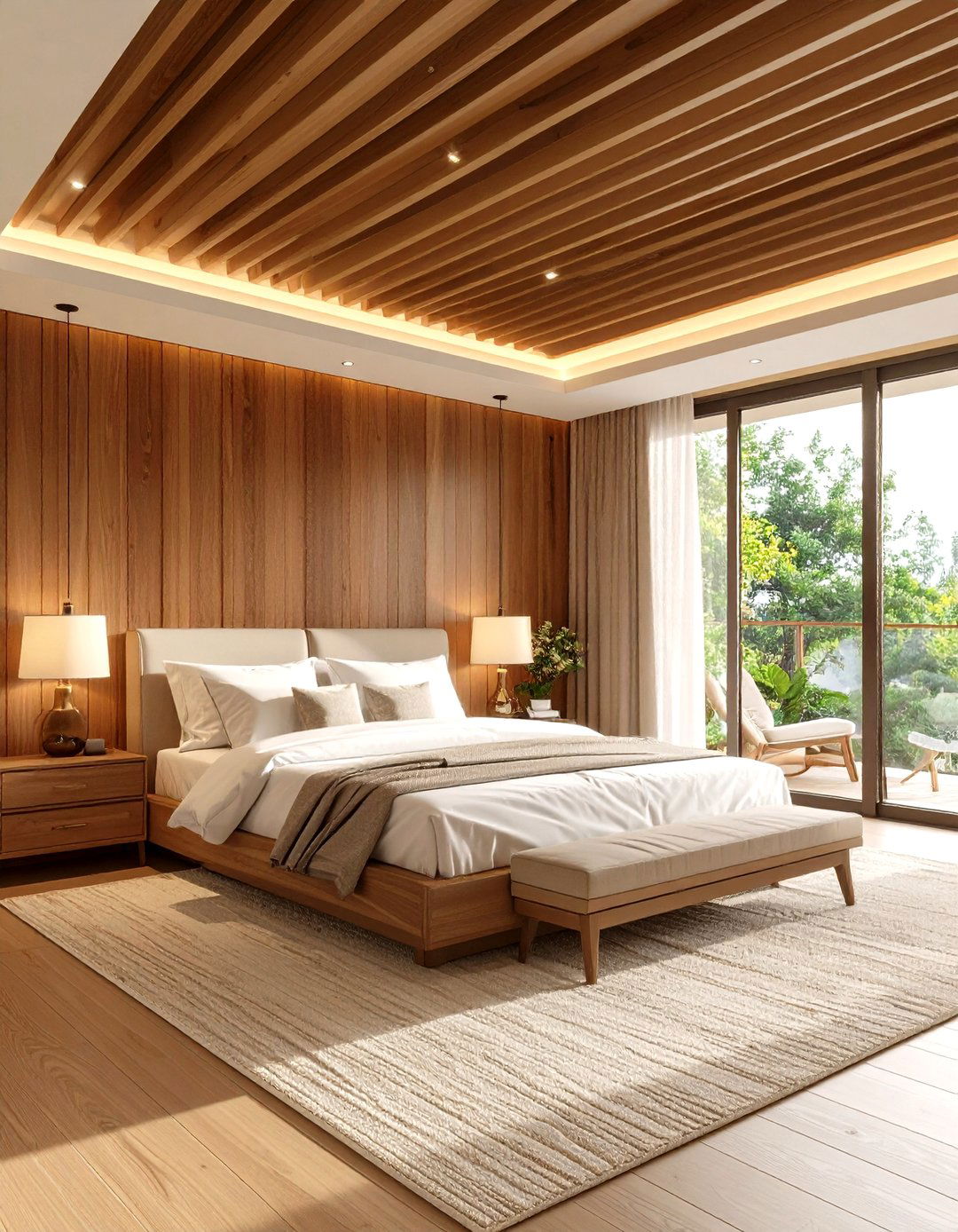 Bedroom Wood Slat Ceiling for Cozy Retreats - 20 Wood Slat Ceiling Ideas