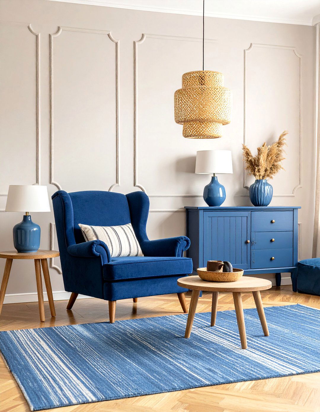 Beige Walls Blue and Beige Living Room Accent Furniture - 20 blue and beige living room ideas
