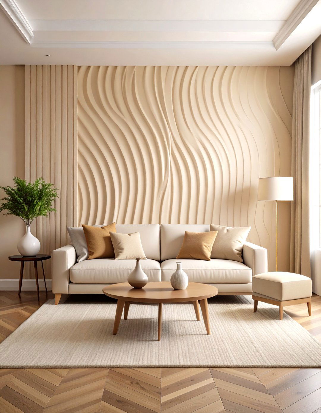 Beige Wave Texture - 20 Wall Texture Ideas