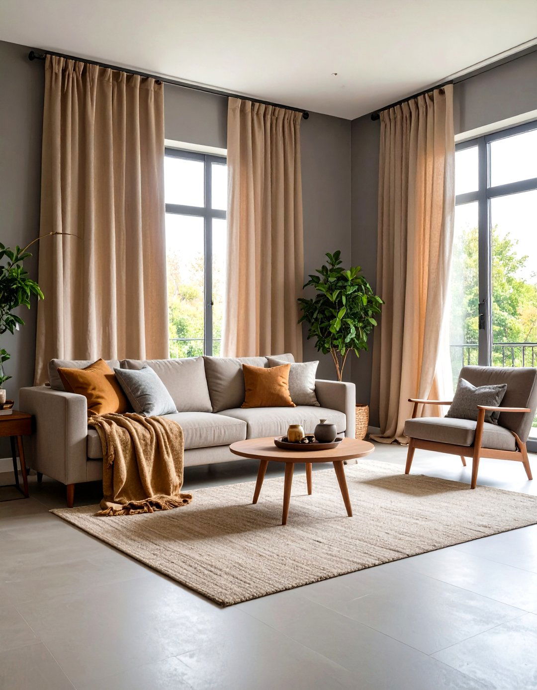 Beige and Taupe Curtains for Gray Walls - 20 What Color Curtains Go With Gray Walls