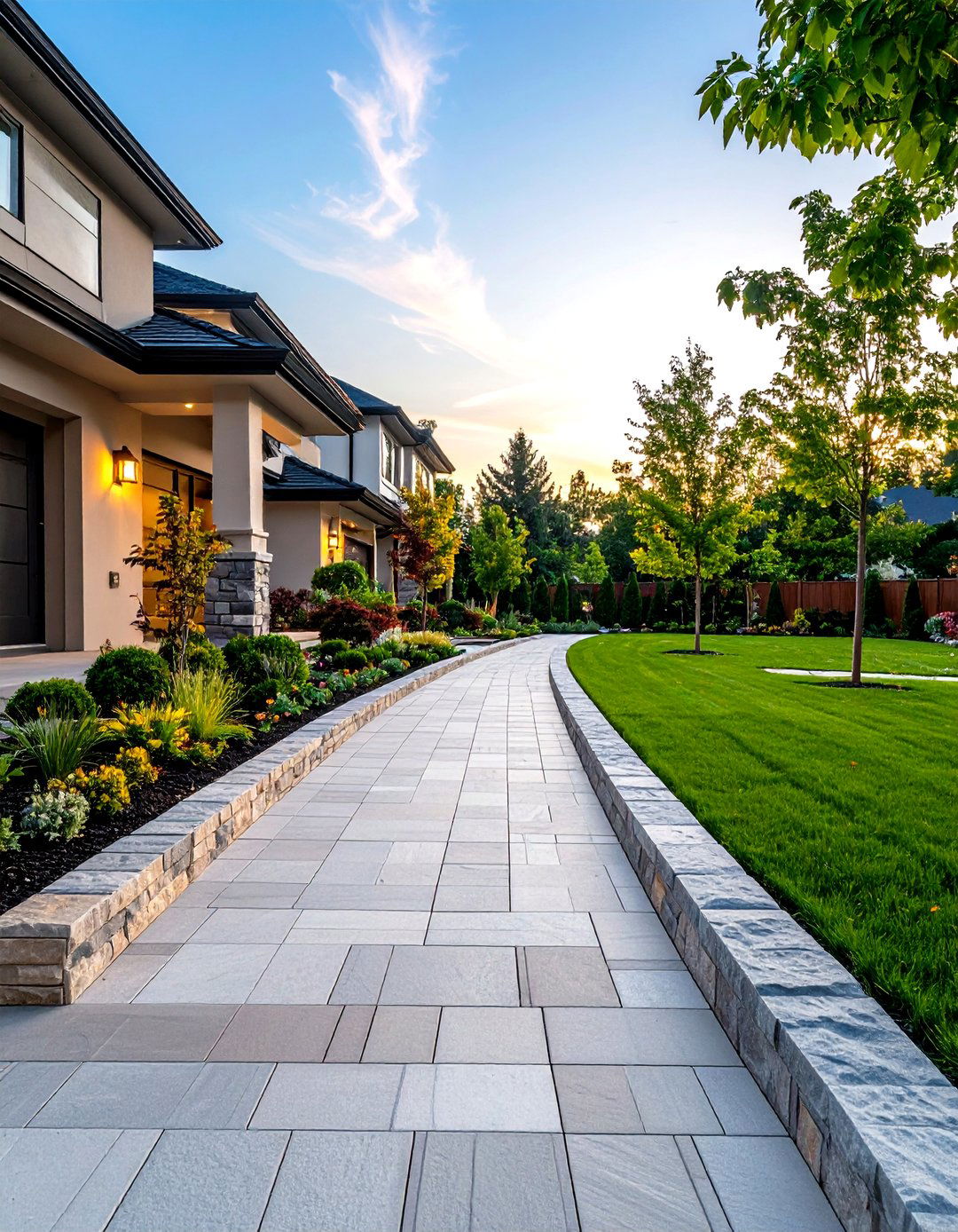 Belgian Block Driveway Entrance Edging - 20 driveway entrance ideas
