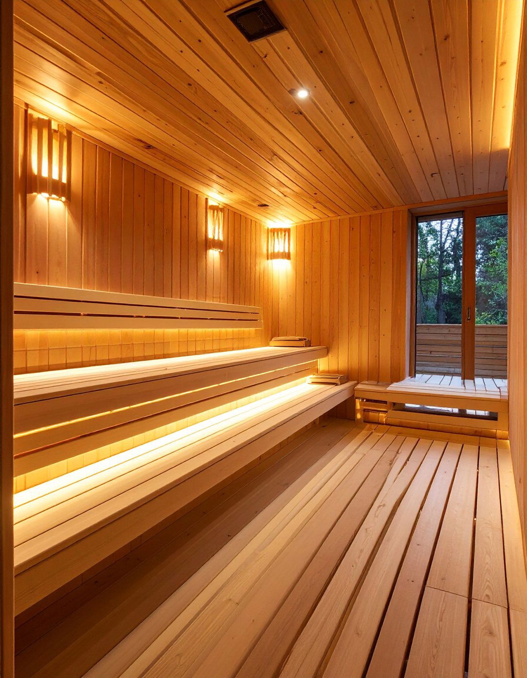 Bench Layout and Ergonomics - 20 Sauna Room Design Ideas