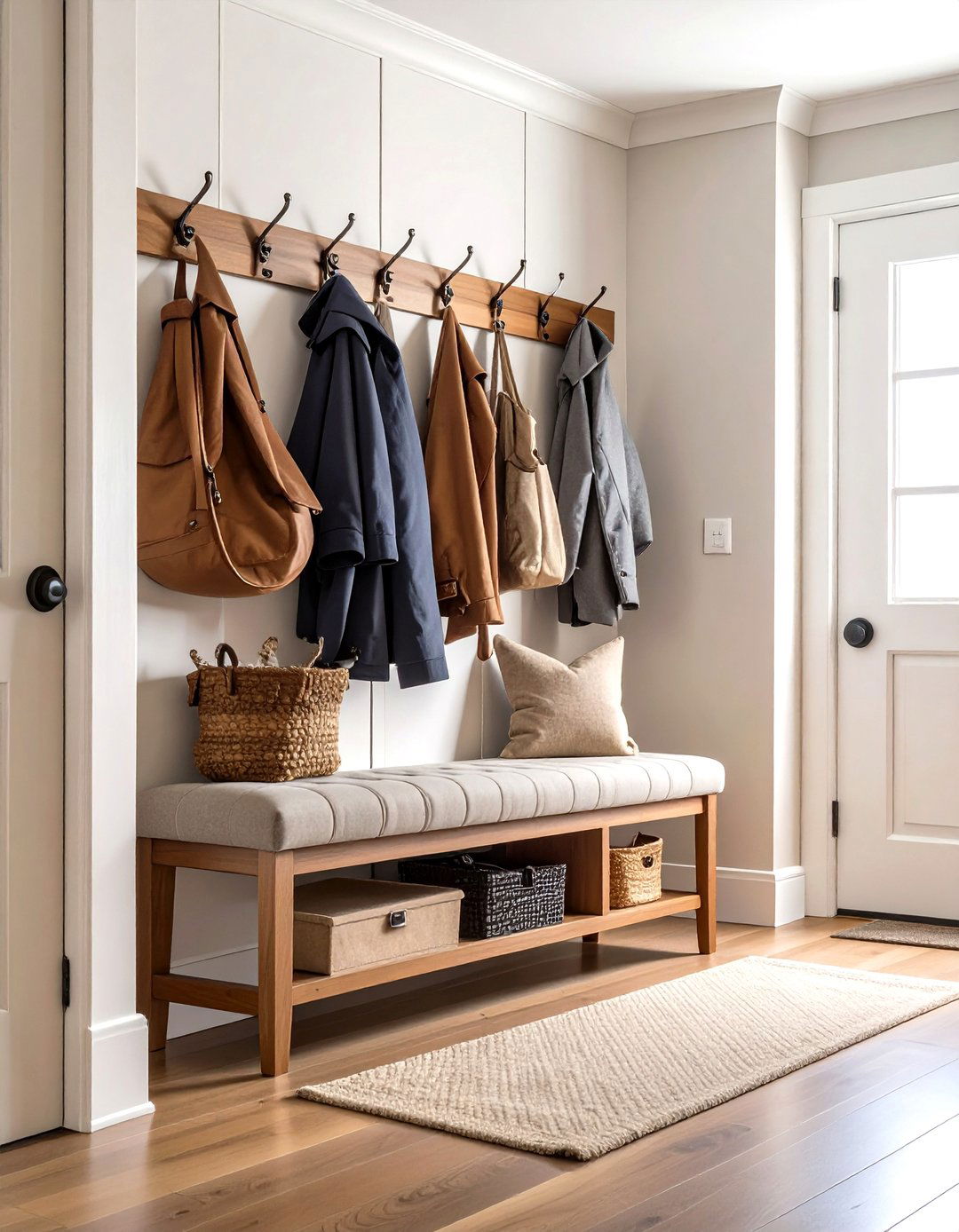 Bench with Hidden Storage - 20 Hallway Decor Ideas
