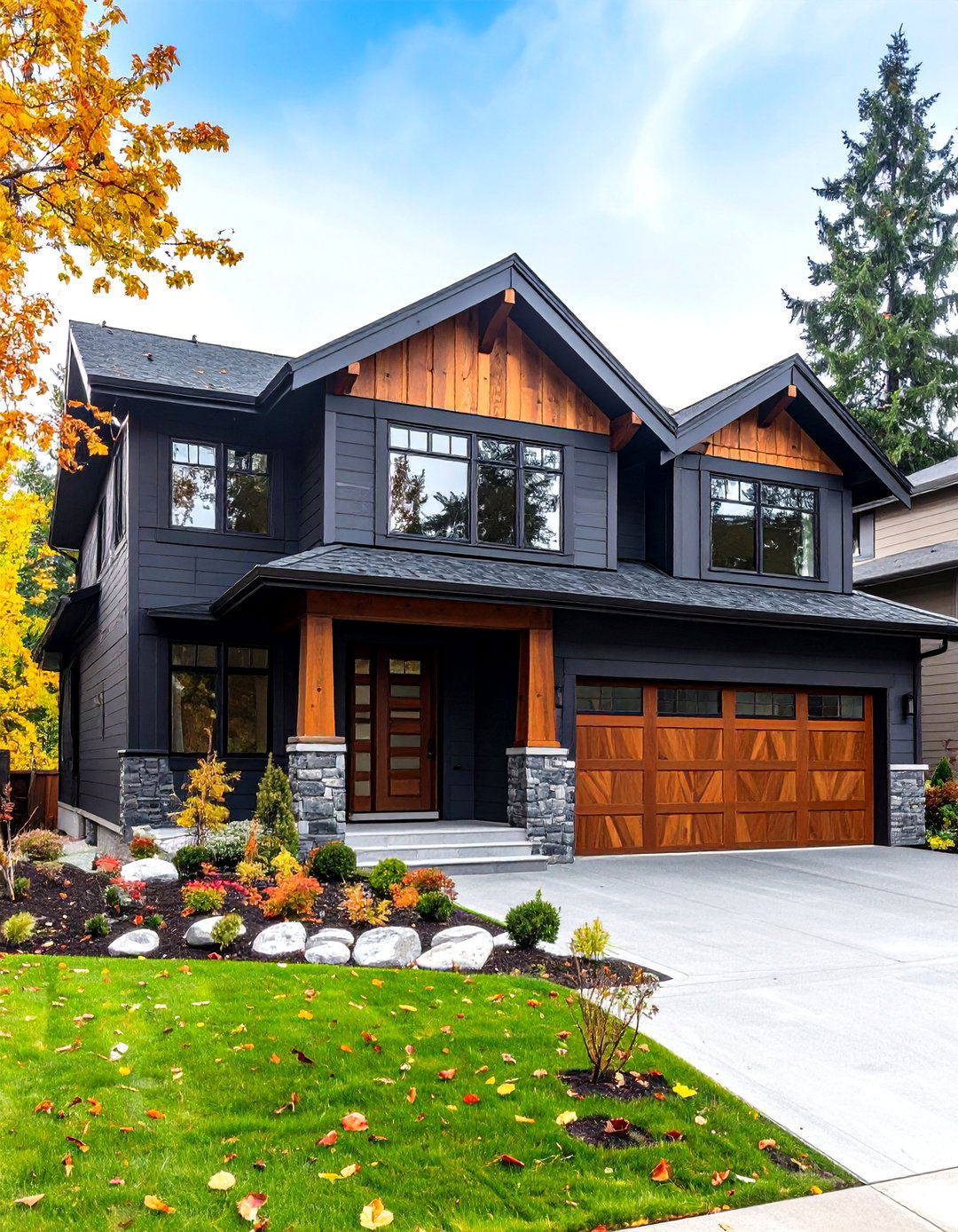 Benjamin Moore Cheating Heart Black House with Cedar Accents - 20 Paint Colors for a Modern Black House With Cedar Accents