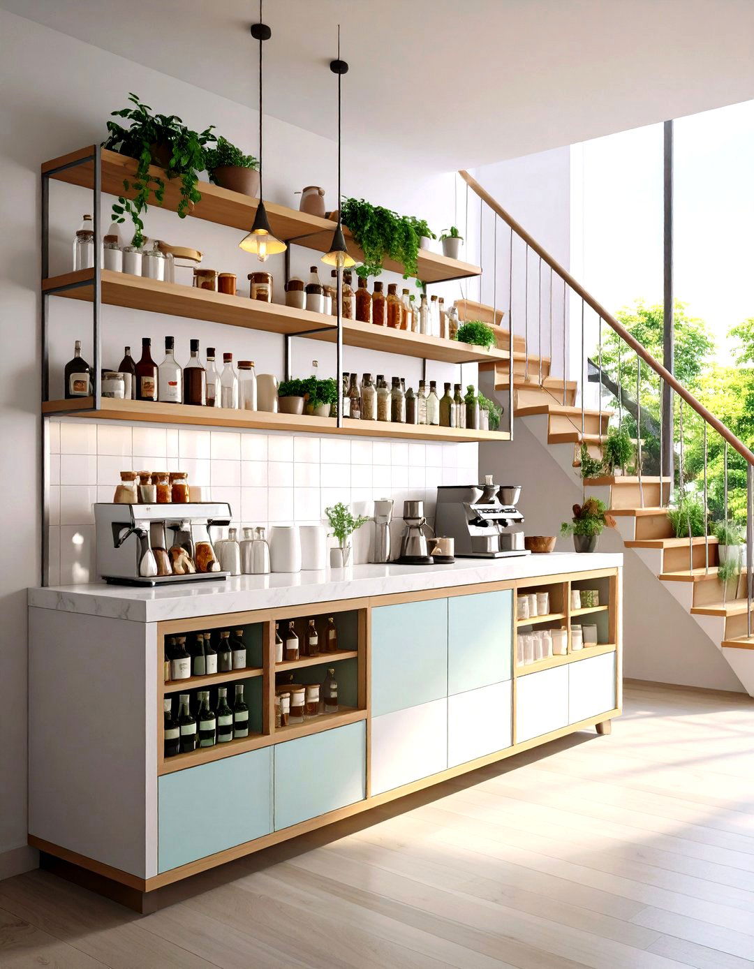 Beverage and Coffee Bar - 20 Under Stair Storage Ideas