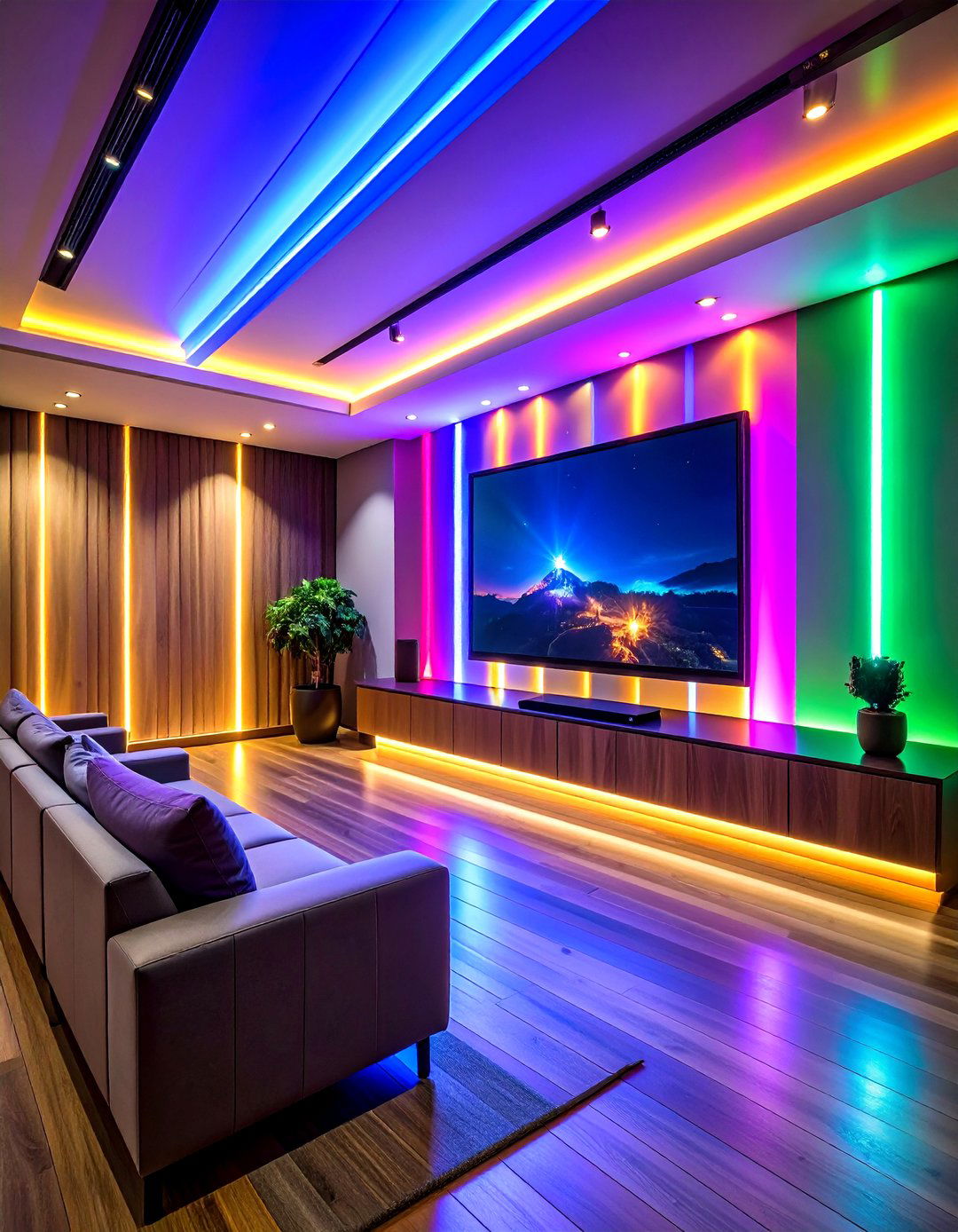Bias Lighting LED Backlighting - 20 Tv Wall Ideas