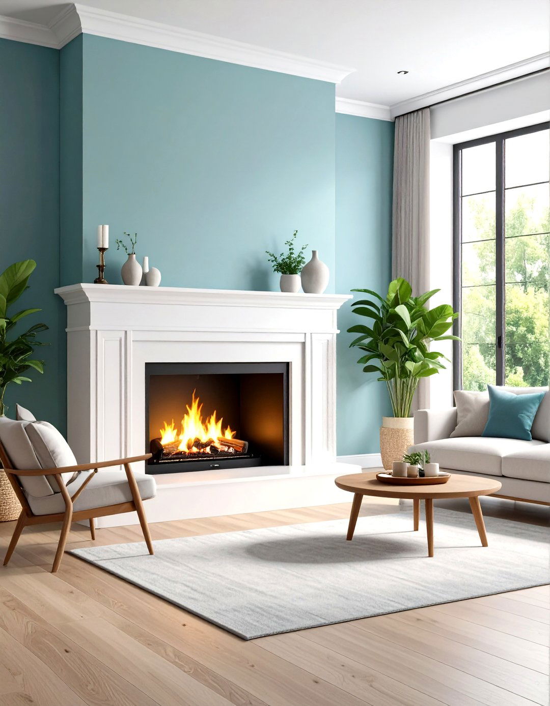 Bioethanol Green Fireplace with Renewable Fuel - 20 Green Fireplace Ideas