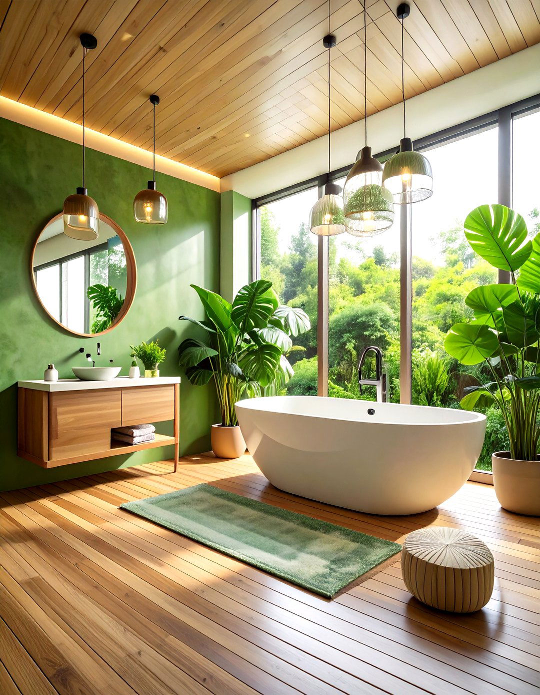 Biophilic Greenhouse Maximalist Bathroom - 20 Maximalist Bathroom Design Ideas