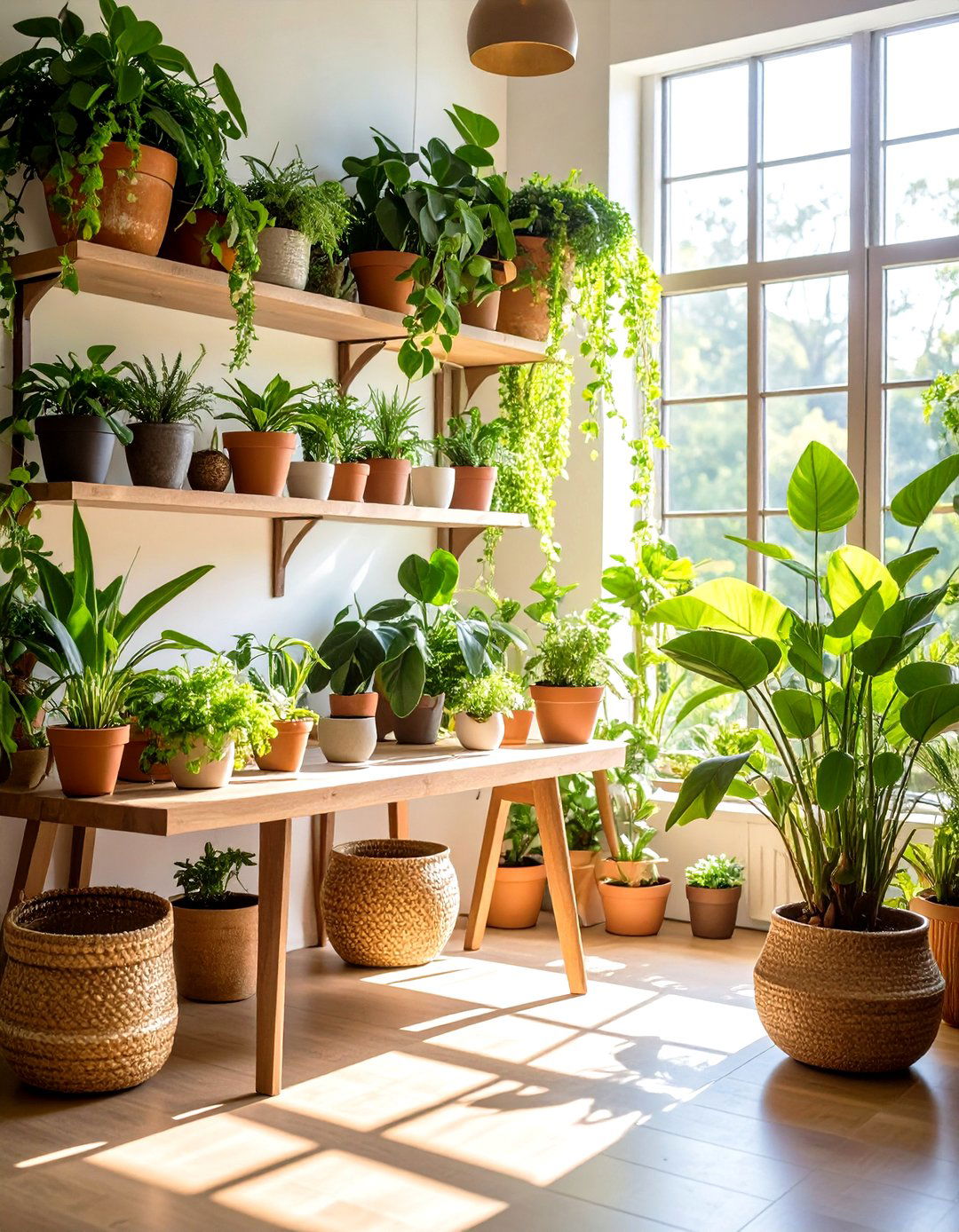 Biophilic Home Office Greenery Boost - 20 Home Office Decor Ideas