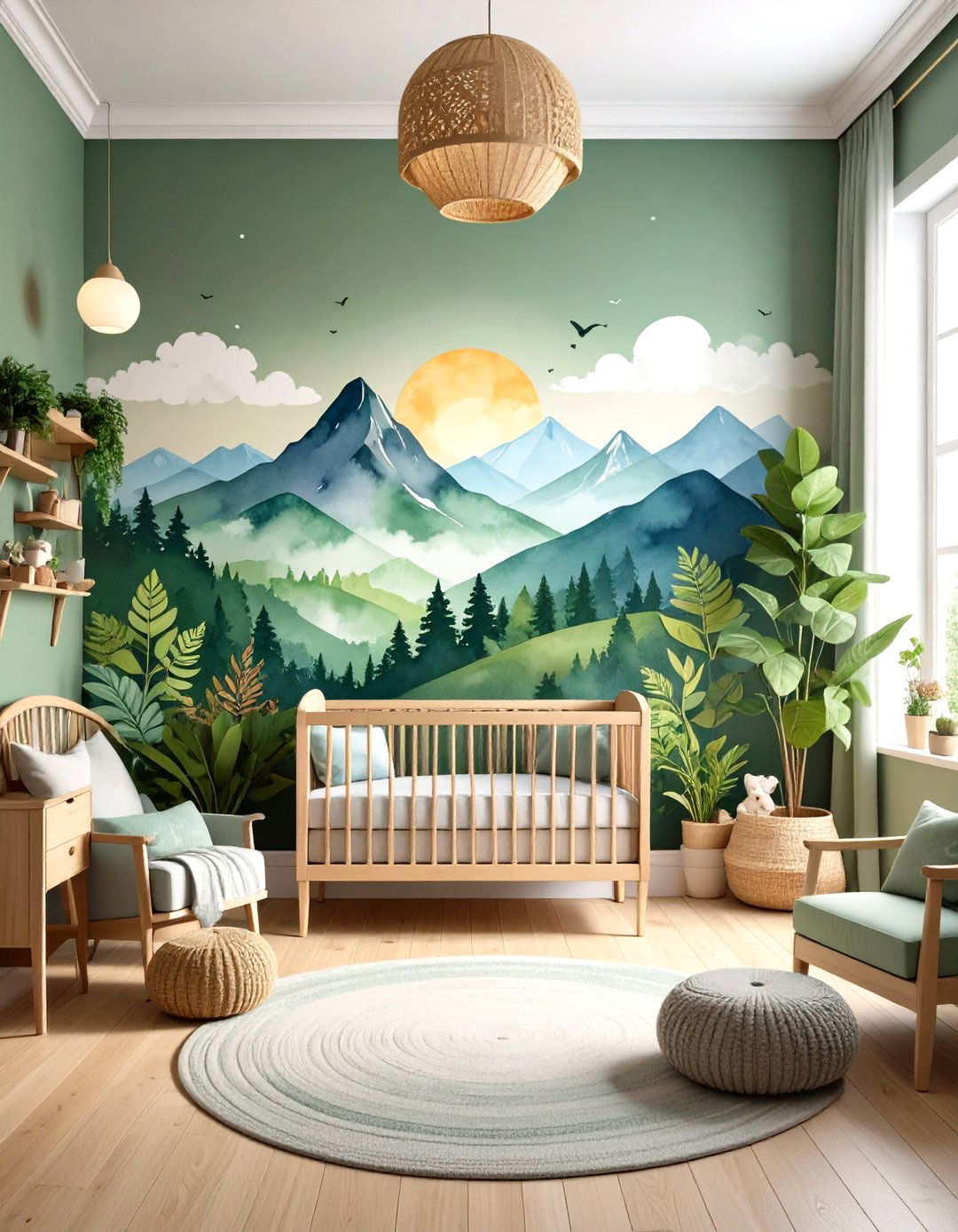 Biophilic Murals Spark Imagination and Cognitive Growth - 20 Green Nursery Ideas