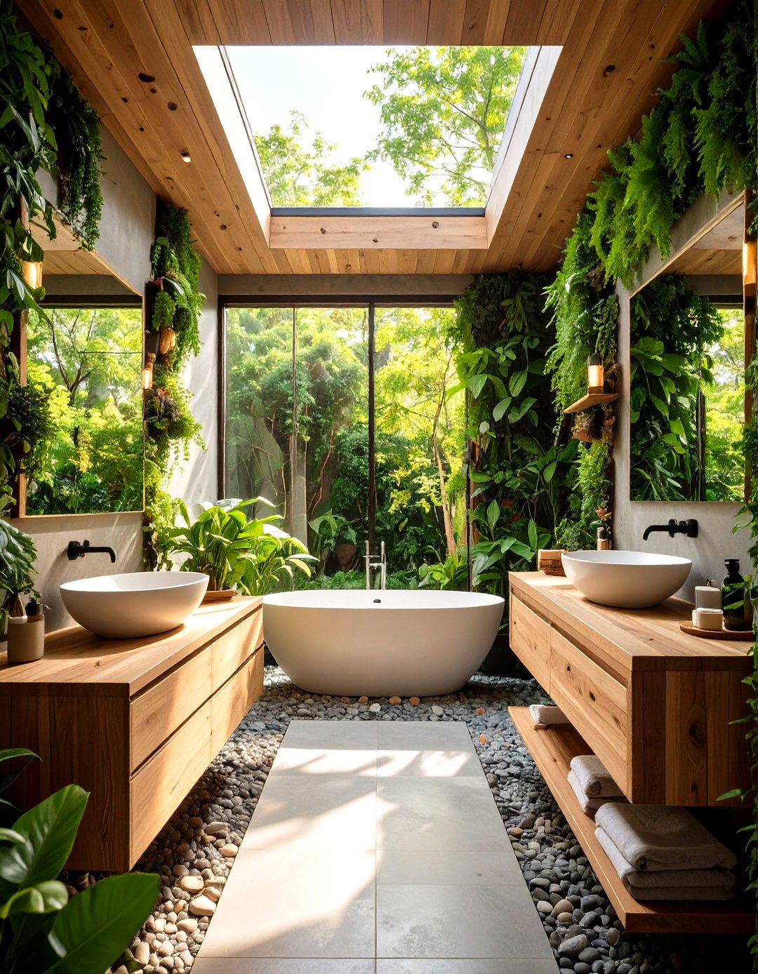 Biophilic Nature Inspired Luxury Bathroom Oasis - 20 luxury bathroom ideas