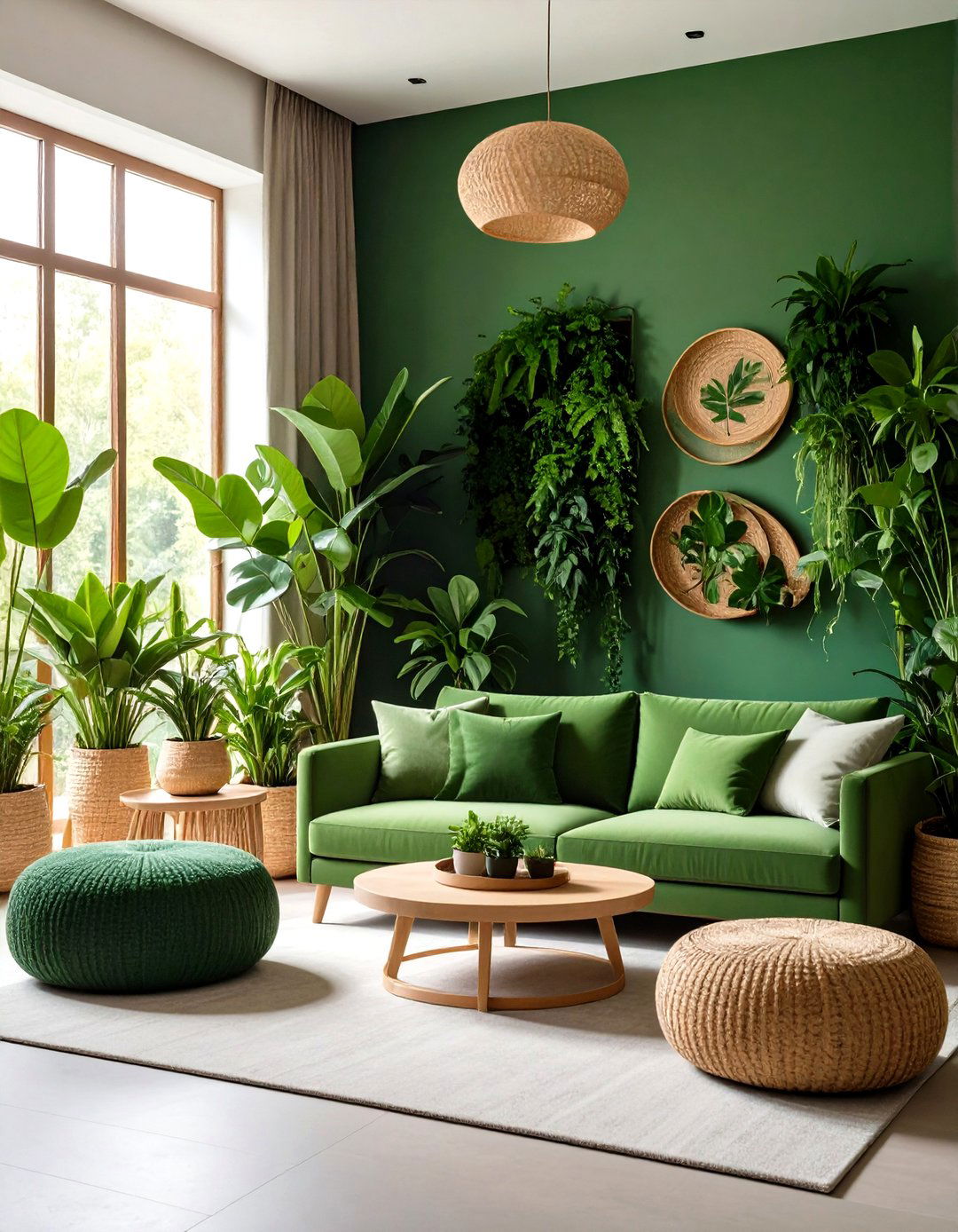 Biophilic Plant Corners Breathe Life into a Green Living Room - 20 Green Living Room Ideas