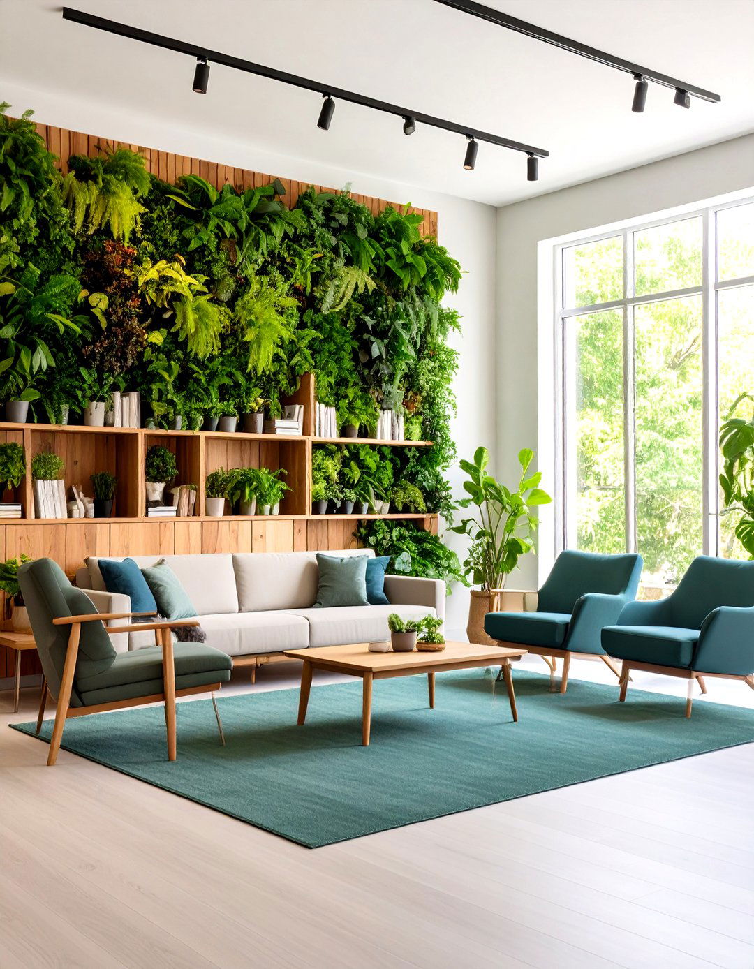 Biophilic Therapist Room with Living Wall Integration - 20 Therapist Room Ideas