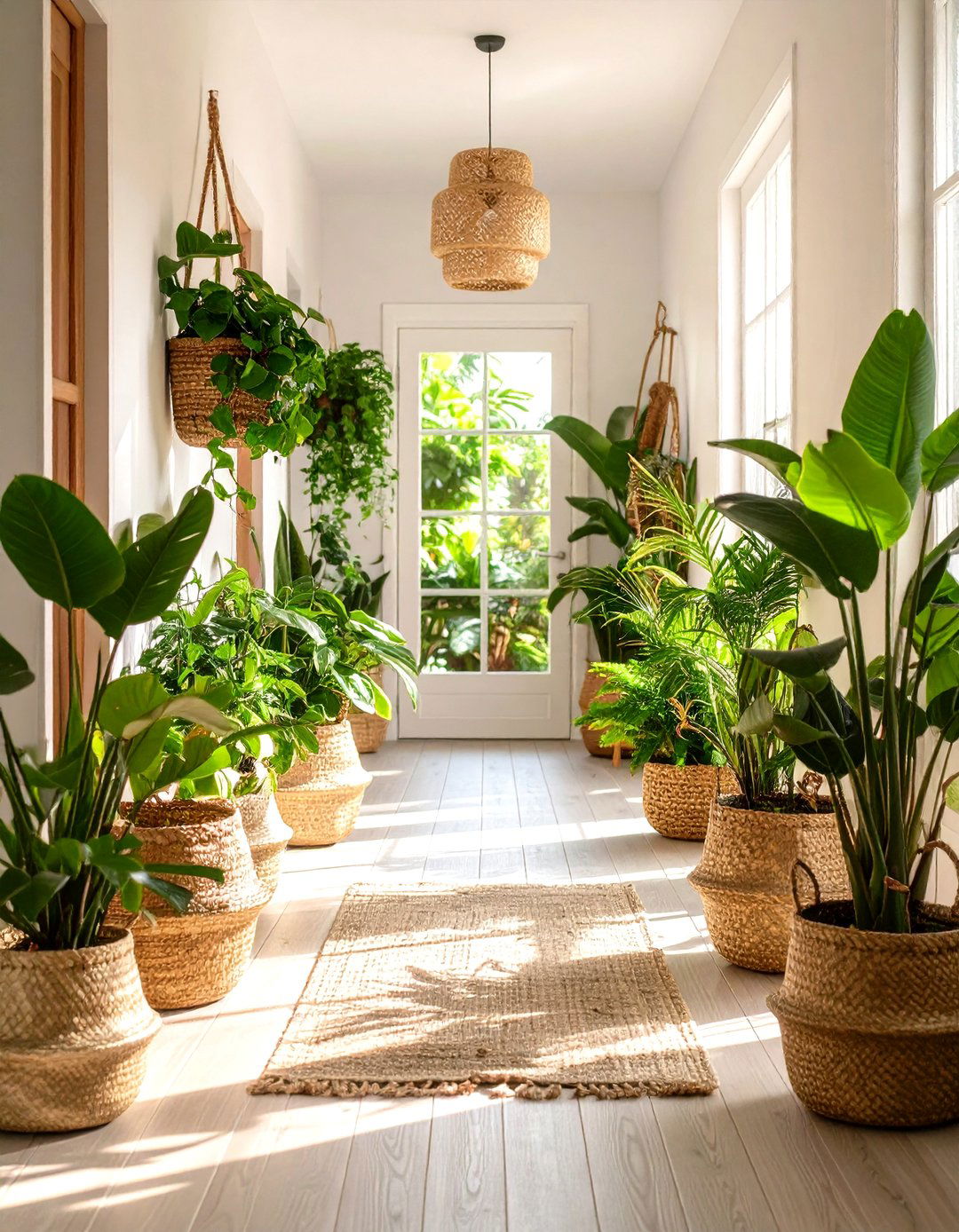Biophilic Touches in the Hallway - 20 Hallway Ideas