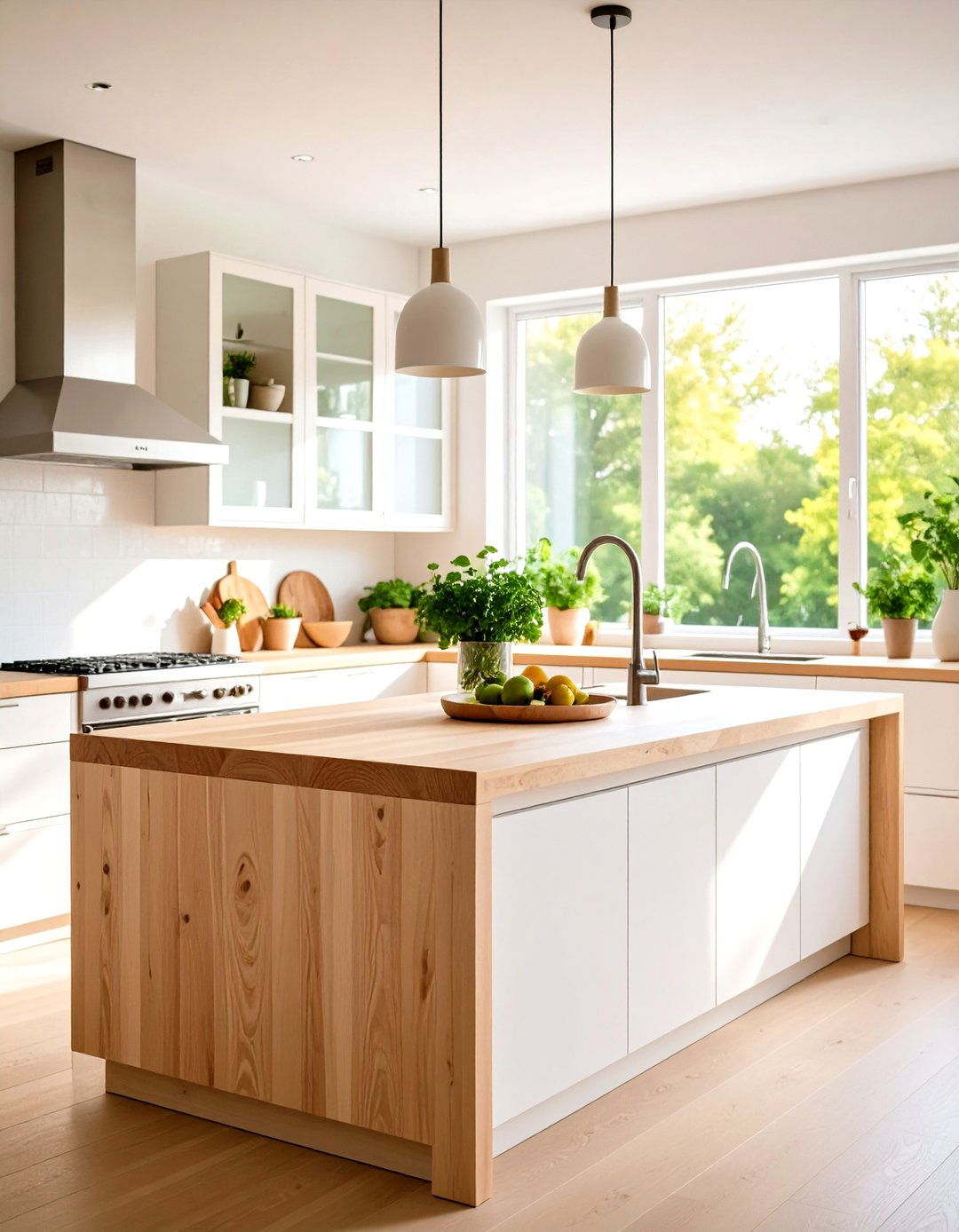 Birch Wood Countertop Light Contemporary Appeal - 20 Wood Countertop Ideas